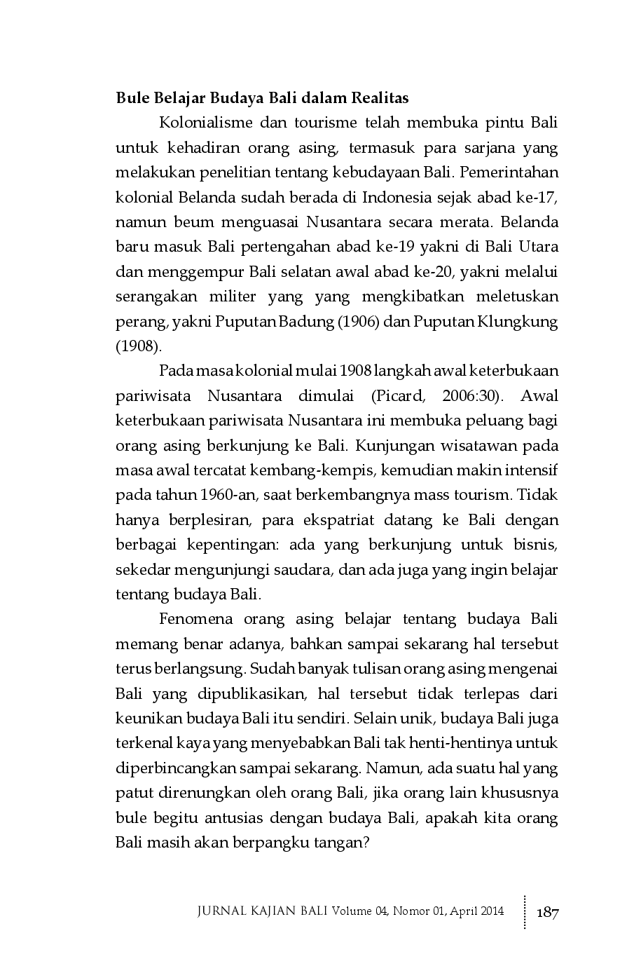 juris Bule Belajar Budaya Bali Kritik Identitas dalam Antologi Cerpen Mekel Paris