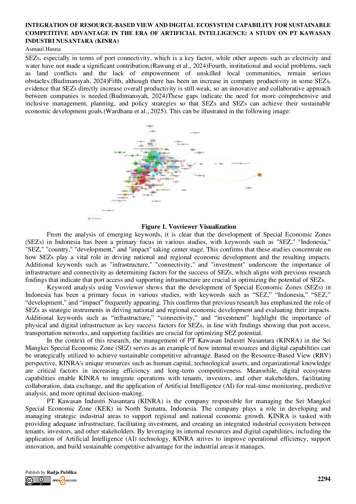 JURIS INTEGRATION OF RESOURCE BASED VIEW AND DIGITAL ECOSYSTEM CAPABILITY FOR SUSTAINABLE COMPETITIVE ADVANTAGE IN THE ERA OF ARTIFICIAL INTELLIGENCE A STUDY ON PT KAWASAN INDUSTRI NUSANTARA KINRA