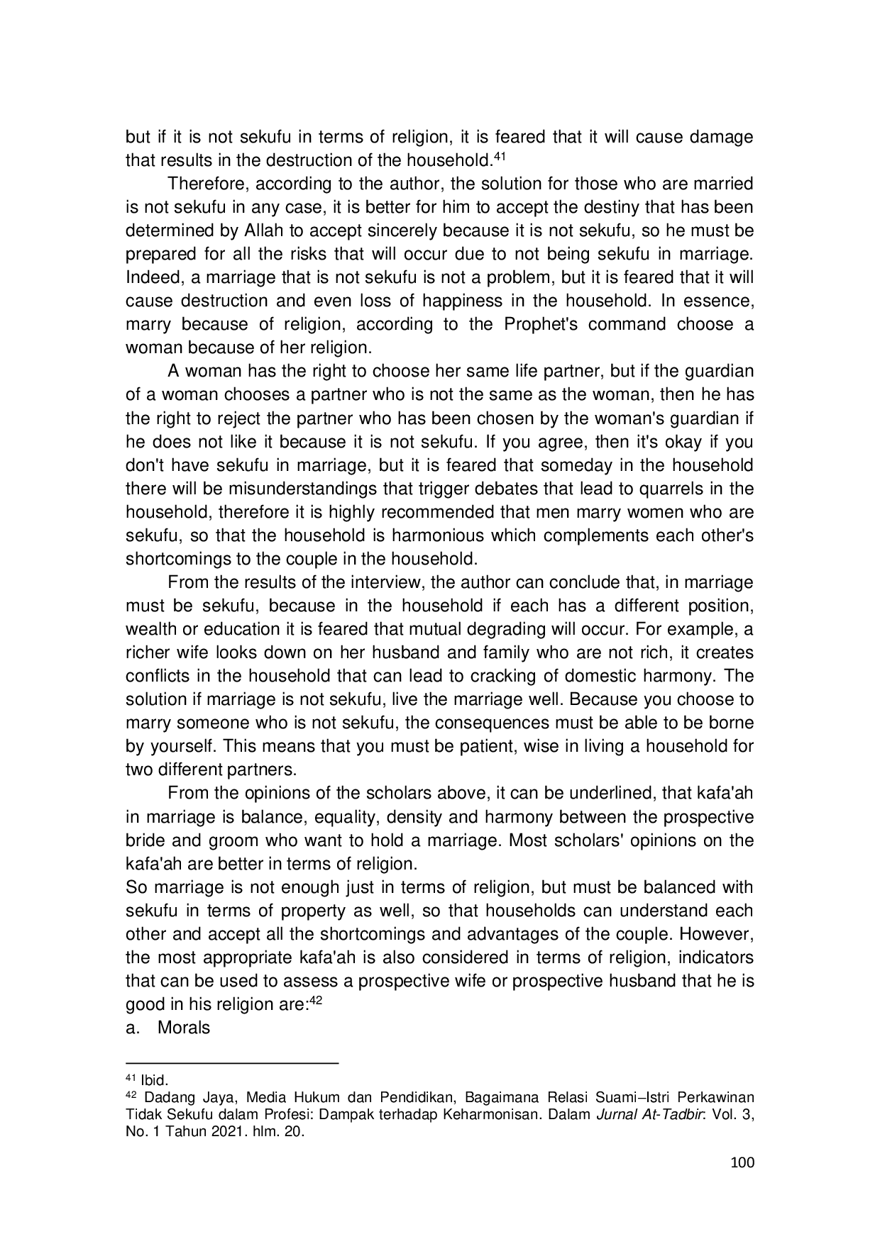 JURIS The Concept Of Kafa ah In Marriage According To The Views Of Ulama Of Amuntai Tengah District