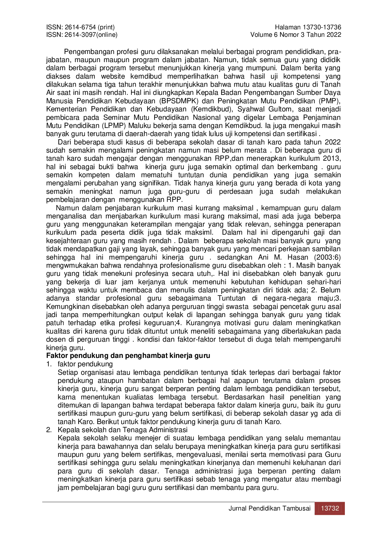 JURIS Pengaruh Pelaksanaan Supervisi Pendidikan oleh Kepala Sekolah terhadap Kinerja Guru di Beberapa Sekolah Dasar Tanah Karo