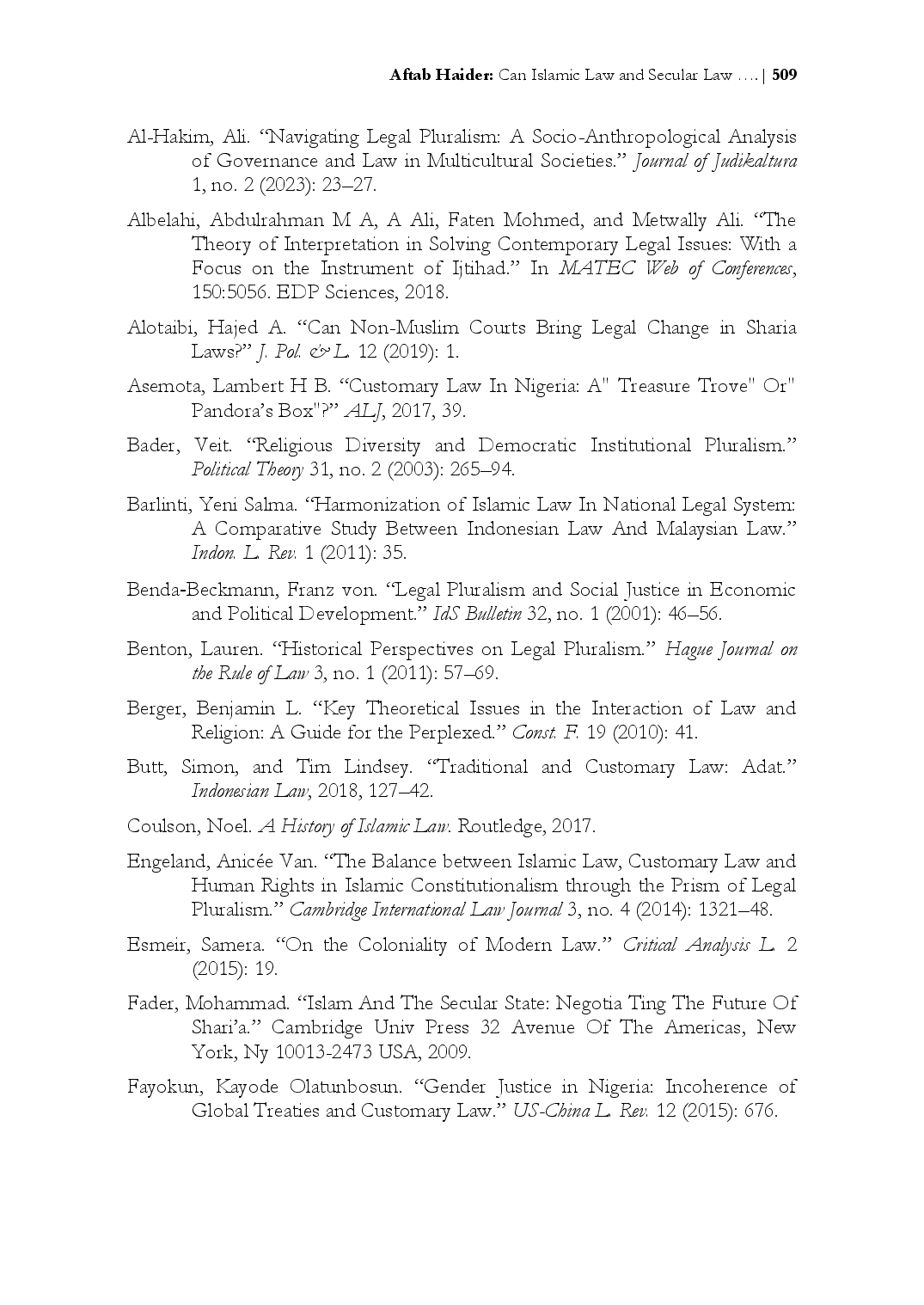 juris Can Islamic Law and Secular Law Coexist Without Conflict