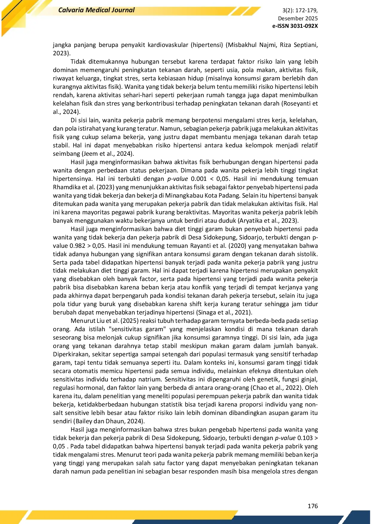 JURIS Pengaruh Gaya Hidup Pada Wanita Pekerja Pabrik Dan Bukan Pekerja Pabrik Terhadap Hipertensi Pada Usia 40Ac60 Tahun