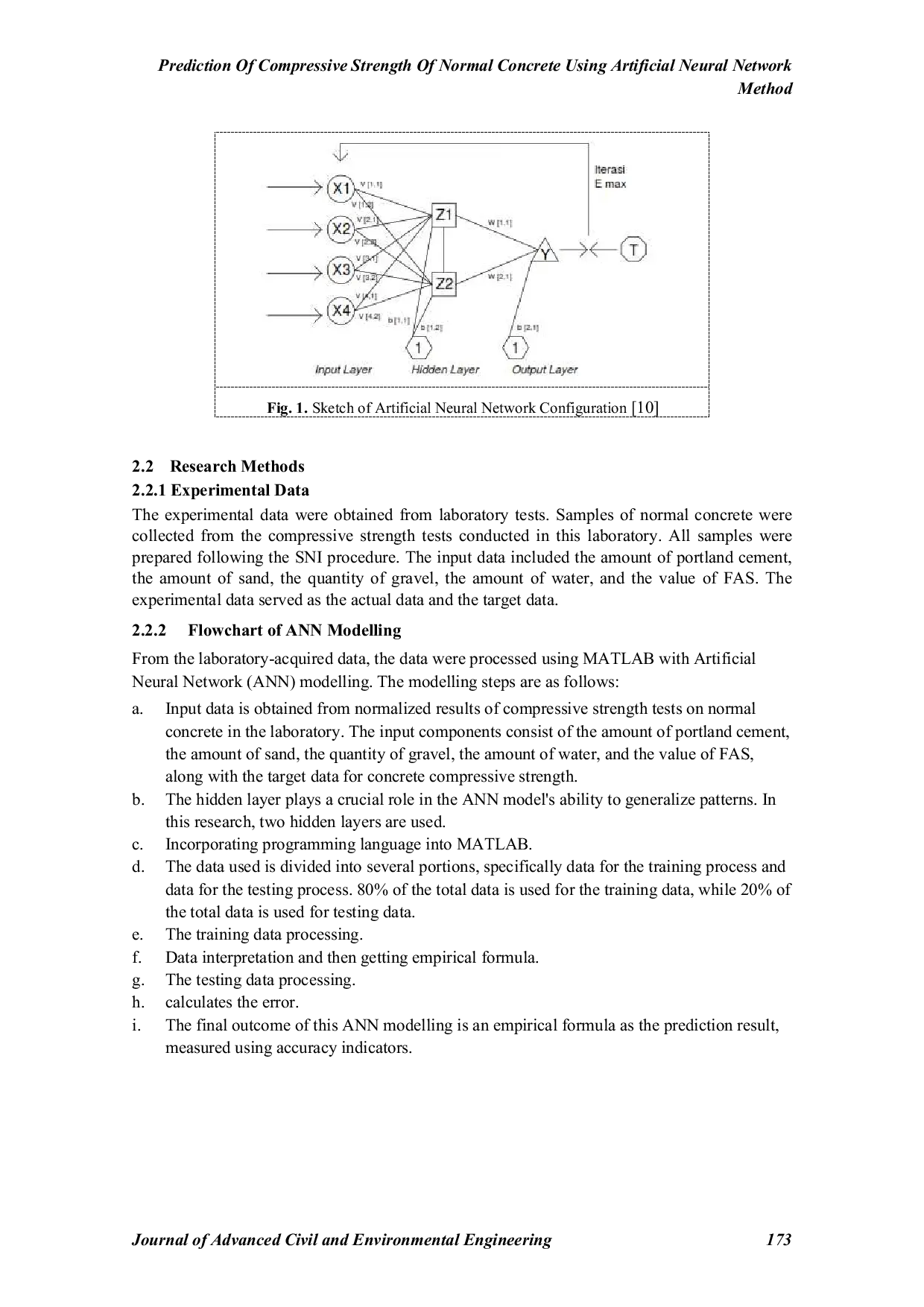 JURIS Artificial Neural Network Method for Predicting Compressive Strength of Normal Concrete