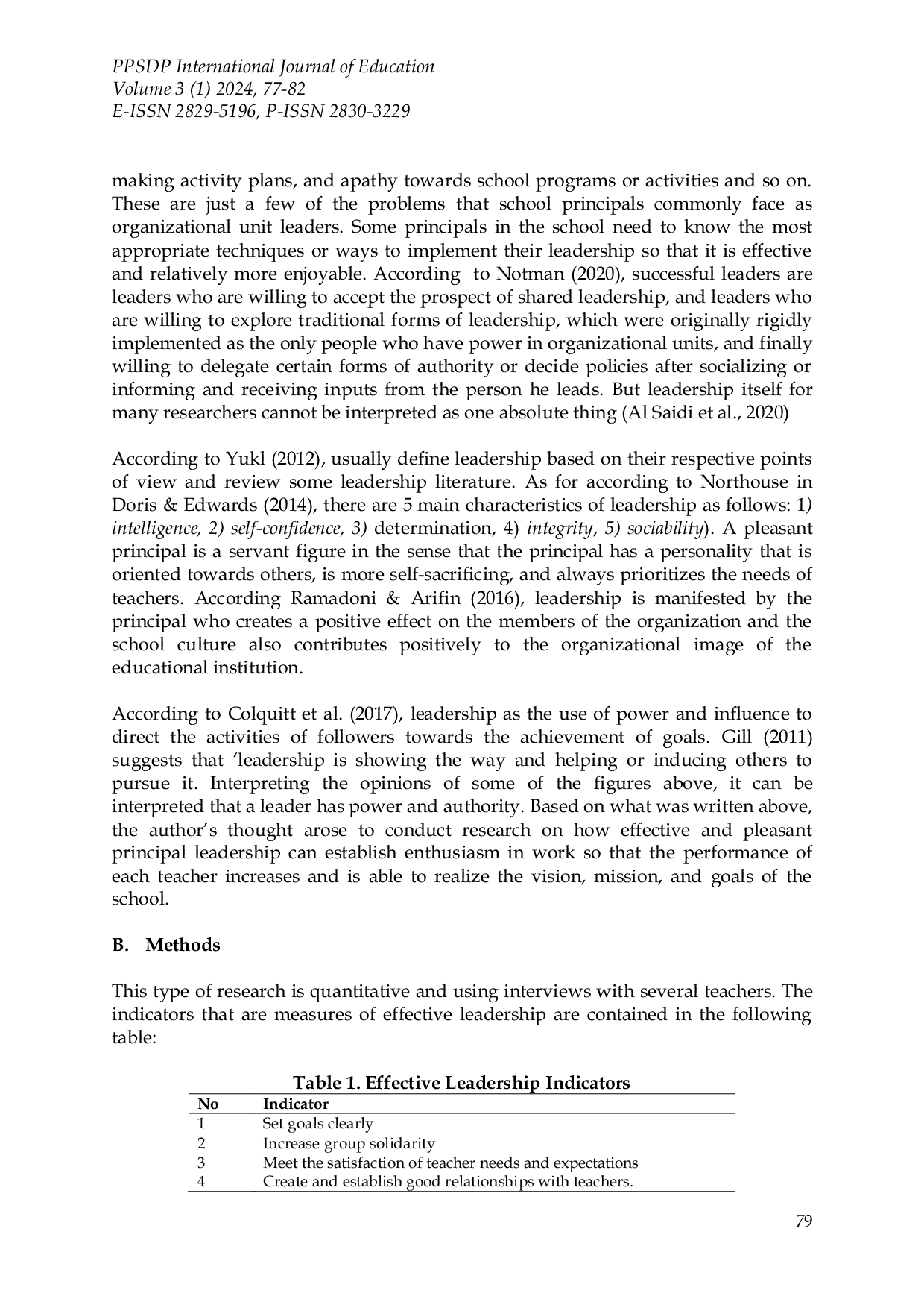 JURIS Effective and Pleasant Leadership of the Principal