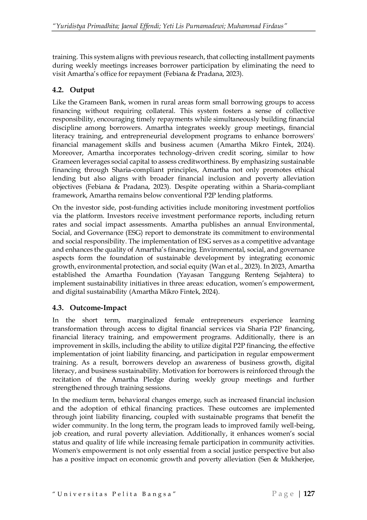 JURIS Developing a Logic Model for Evaluating Women s P2P Lending Programs