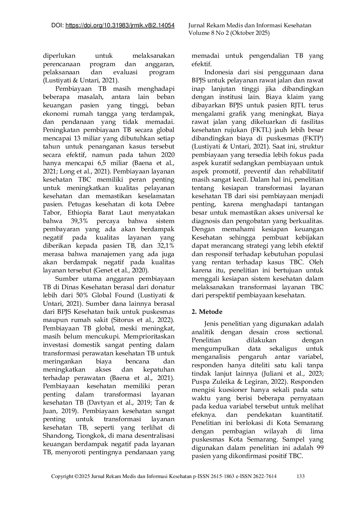 JURIS Peran Pembiayaan Kesehatan dalam Mendukung Kesiapan Transformasi Layanan Kesehatan