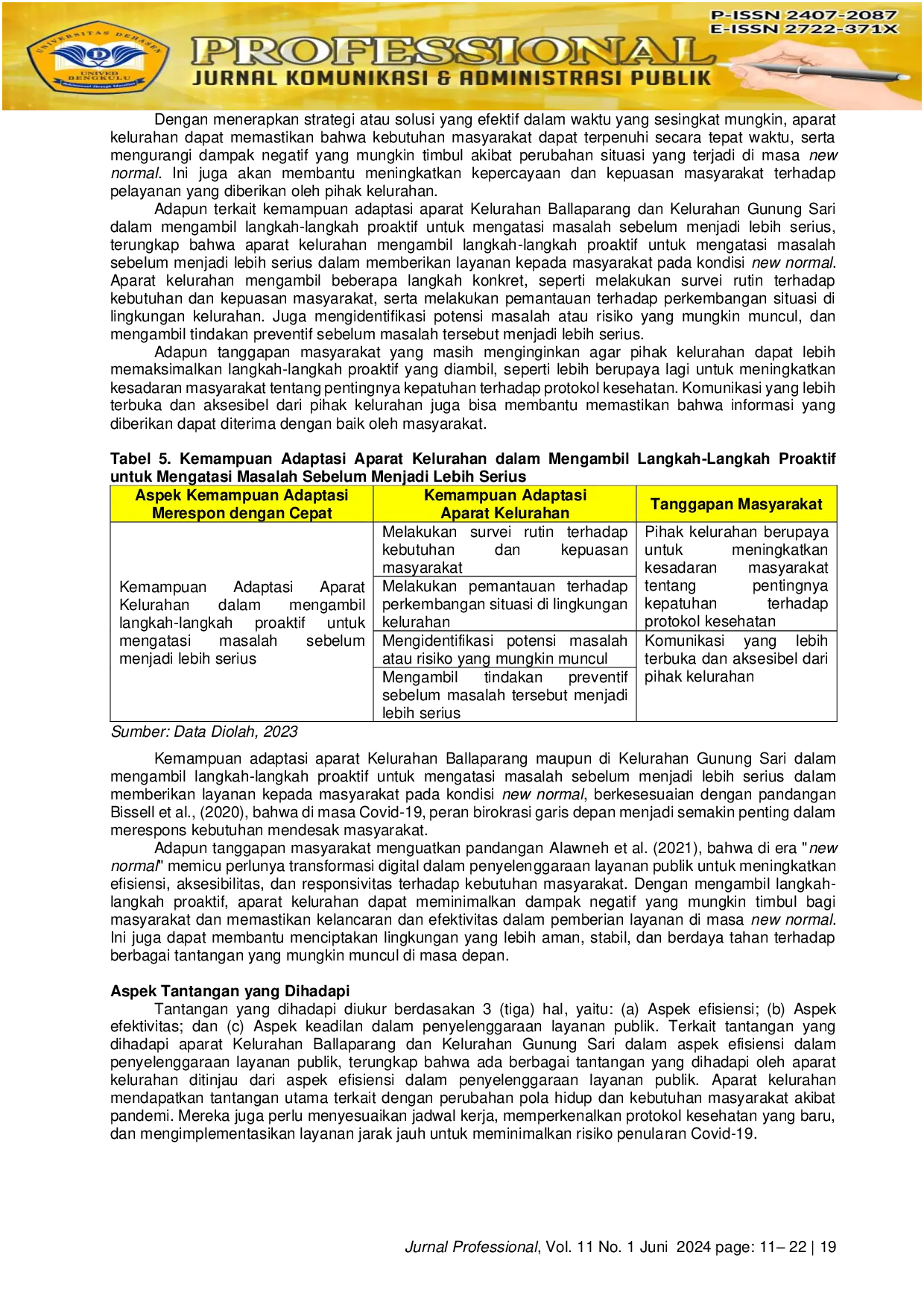 JURIS Revitalisasi Kemampuan Adaptasi Birokrasi Garis Depan Pada Kebiasaan Baru Penyelenggaraan Pelayanan Publik Di Kota Makassar