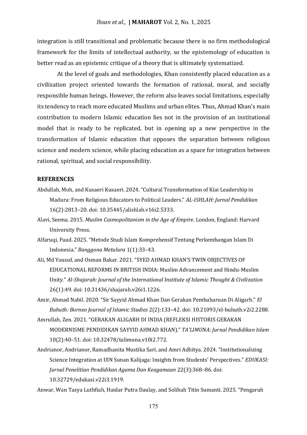 JURIS Transforming Islamic Education in Modernity Reassessing Sir Syed Ahmad Khan s Thought