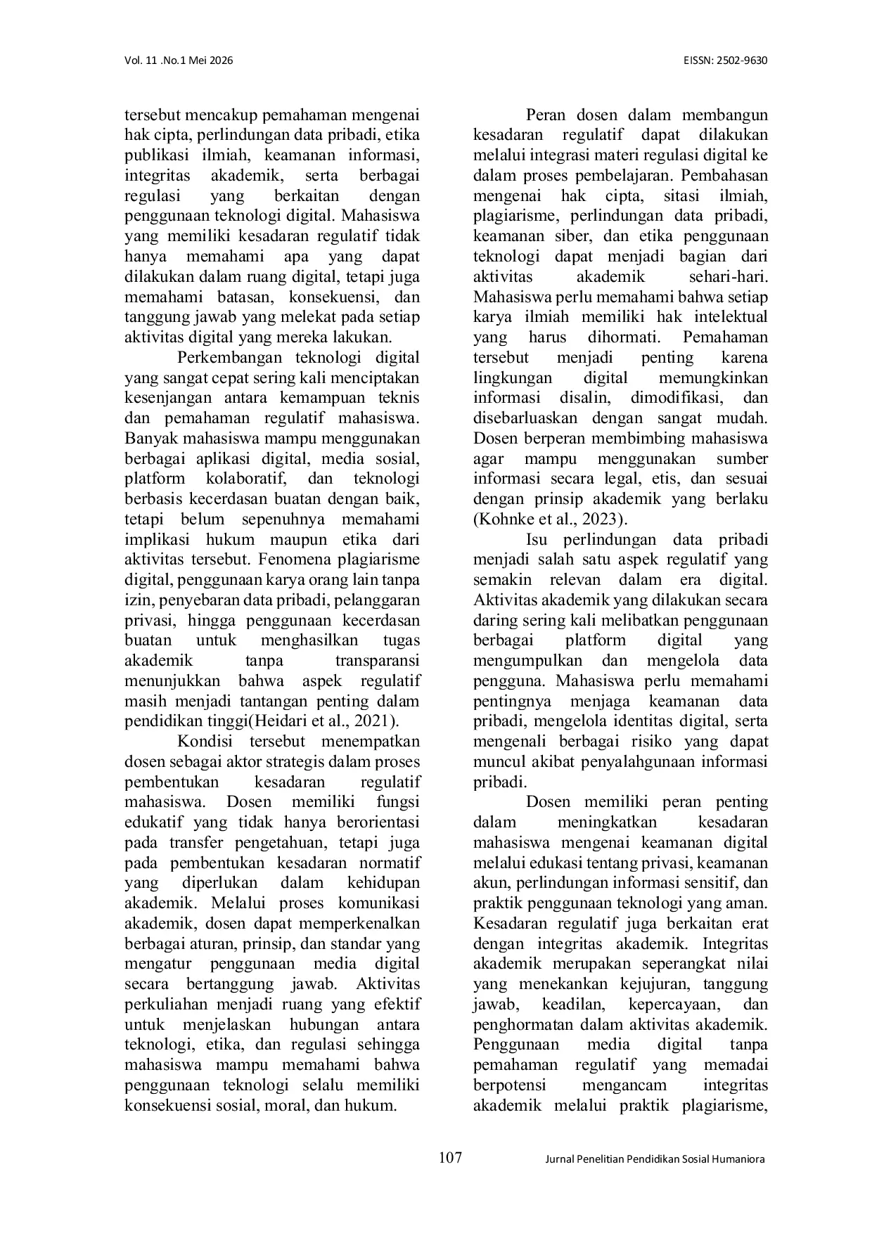 JURIS Kebijakan Literasi Digital Dosen dalam Membangun Etika Komunikasi Akademik di Perguruan Tinggi