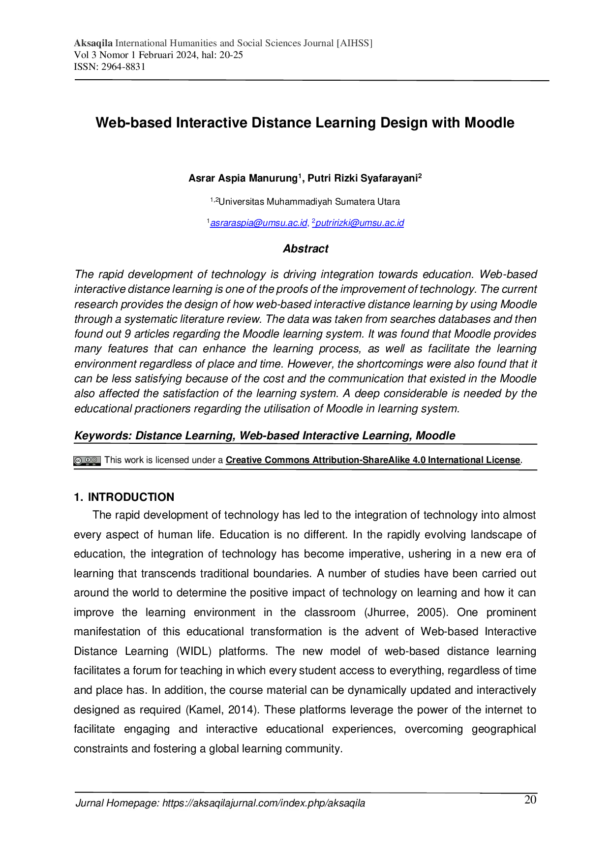 JURIS Web based Interactive Distance Learning Design with Moodle