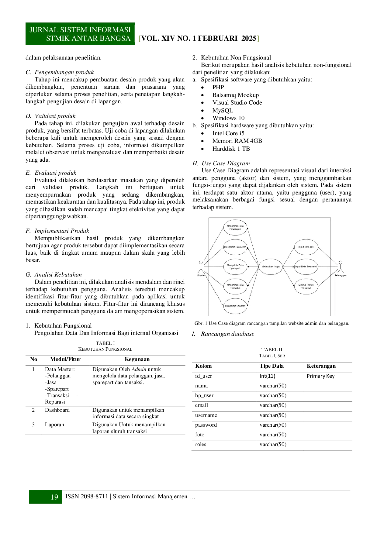 JURIS Sistem Informasi Manajemen Pelayanan Service Berbasis Web pada Efox tech