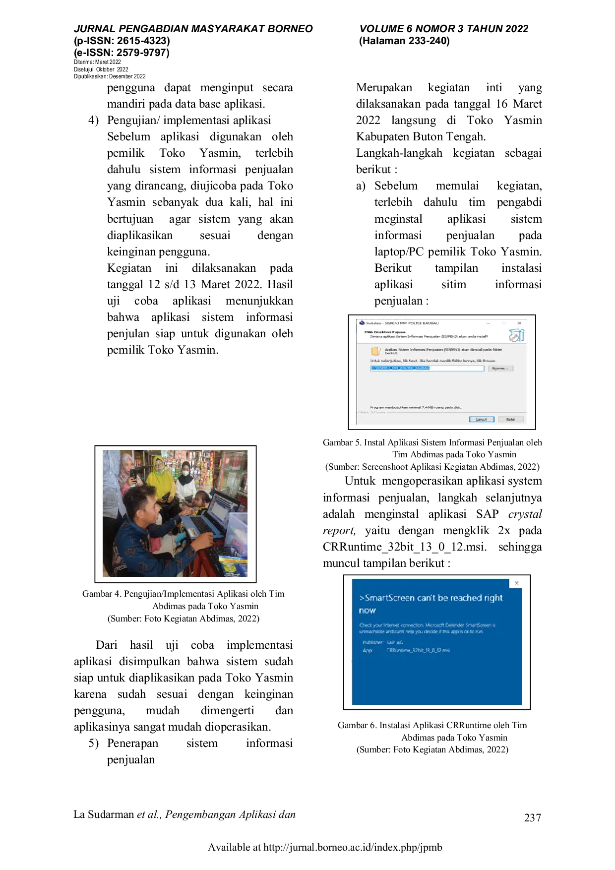 JURIS Aplication Development and It s Aplicated in Yasmin Store of Buton Sentral Distric