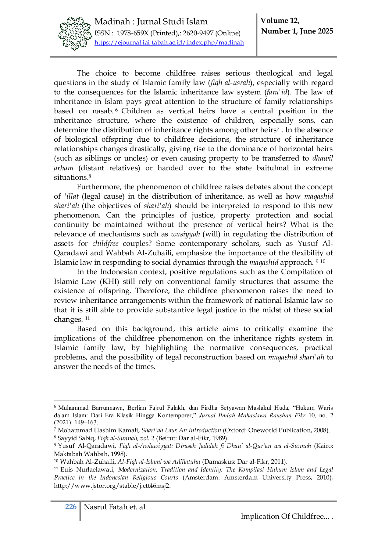 JURIS IMPLIKASI CHILDFREE TERHADAP HAK WARIS DALAM HUKUM KELUARGA ISLAM ANALISIS NORMATIF BERBASIS MAQASHID SHARI AH