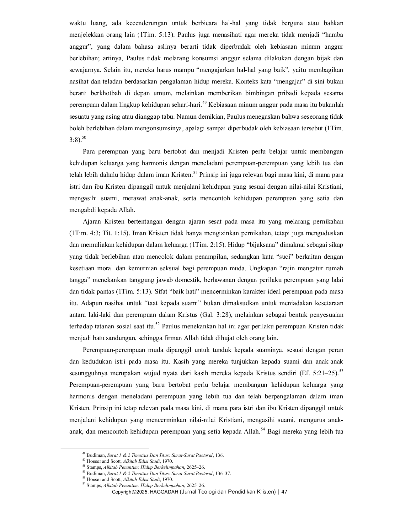 JURIS Ajaran yang Sehat Pembacaan Titus 2 1 10 dalam Terang Keteladanan Pemimpin Gereja Masa Kini