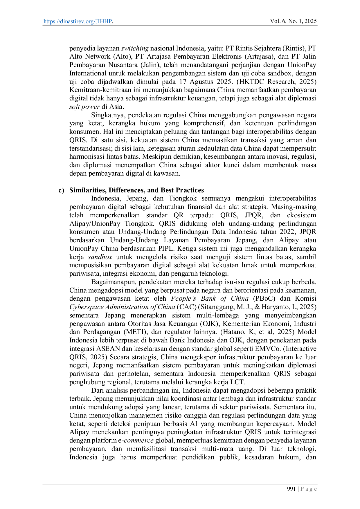 JURIS Diplomasi Soft Power dan Tantangan Regulasi Dalam Implementasi Qris Cross Border