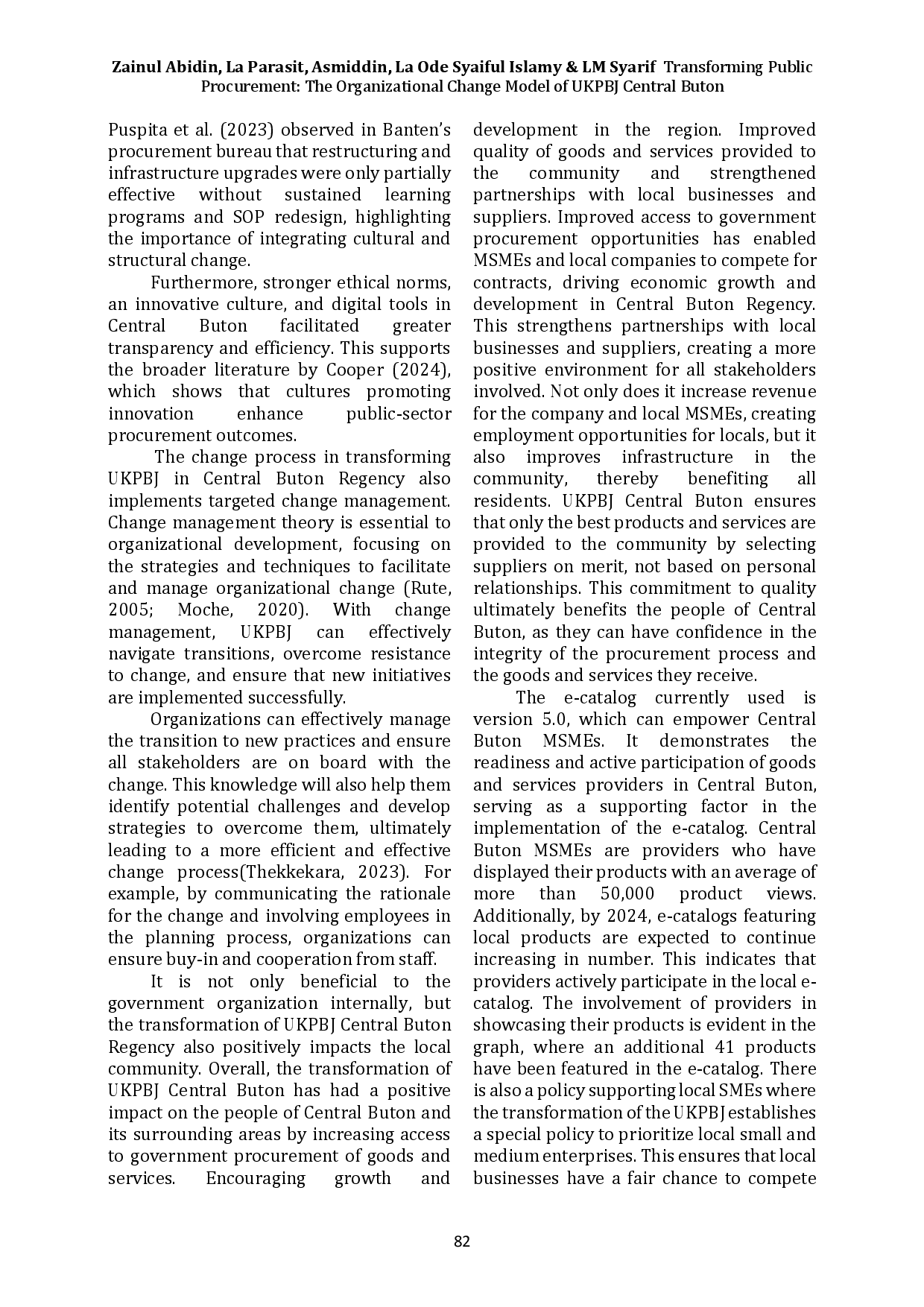 juris Transforming Public Procurement The Organizational Change Model of UKPBJ Central Buton