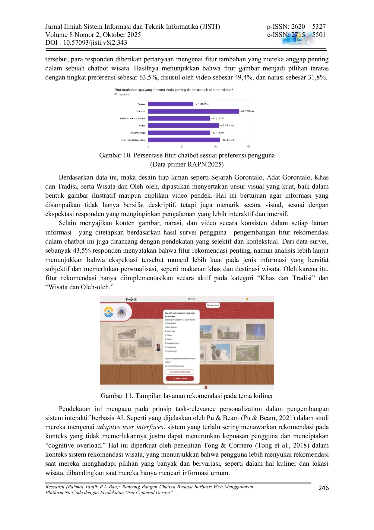 JURIS Rancang Bangun Chatbot Budaya Berbasis Web Menggunakan Platform No Code dengan Pendekatan User Centered Design