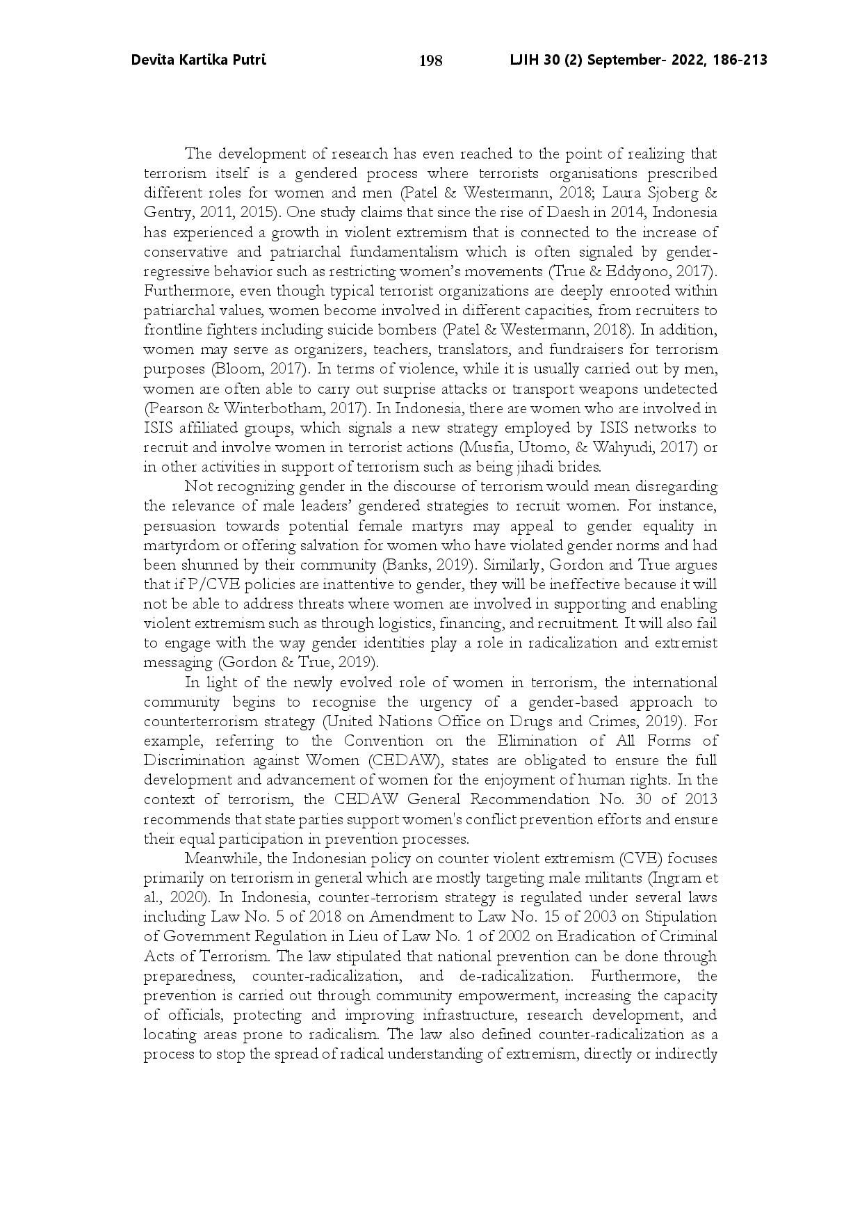juris The urgency of a gender based approach to counter terrorism in Indonesia a look into the European policies