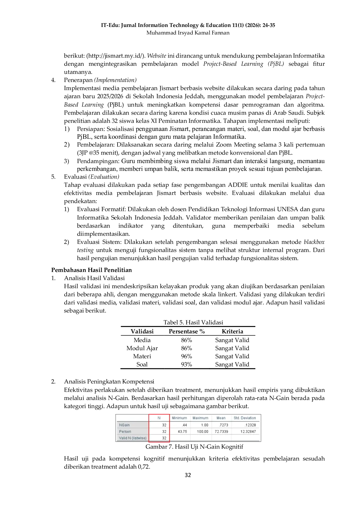 JURIS Rancang Bangun Jismart Berbasis Website Dengan Model PjBL Untuk Meningkatkan Kompetensi Dasar Pemrograman dan Algoritma