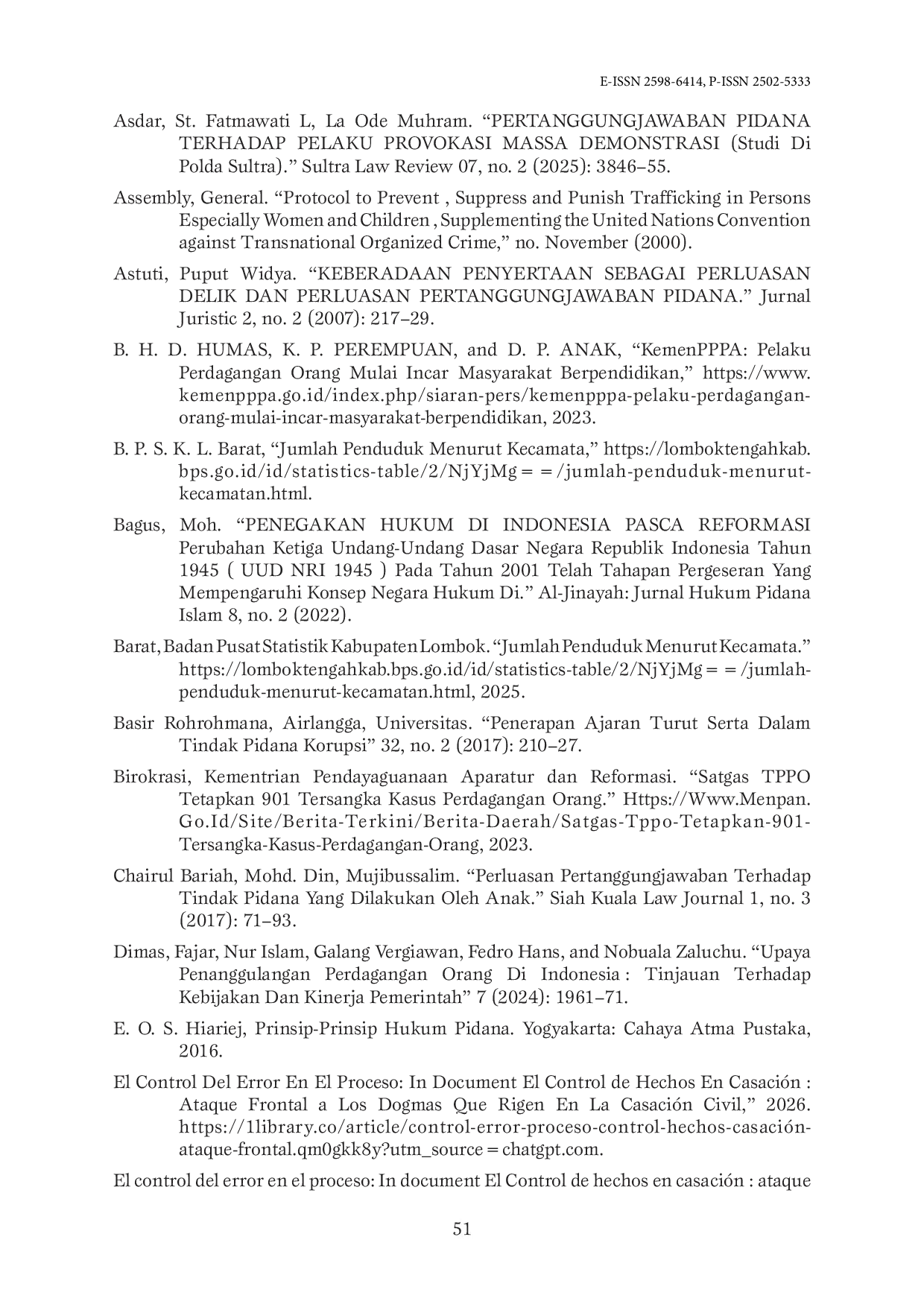JURIS Classification of Trafficking in Persons Perpetrators Under The Criminal Code And The Law on Trafficking in Persons Implications For Law Enforcement