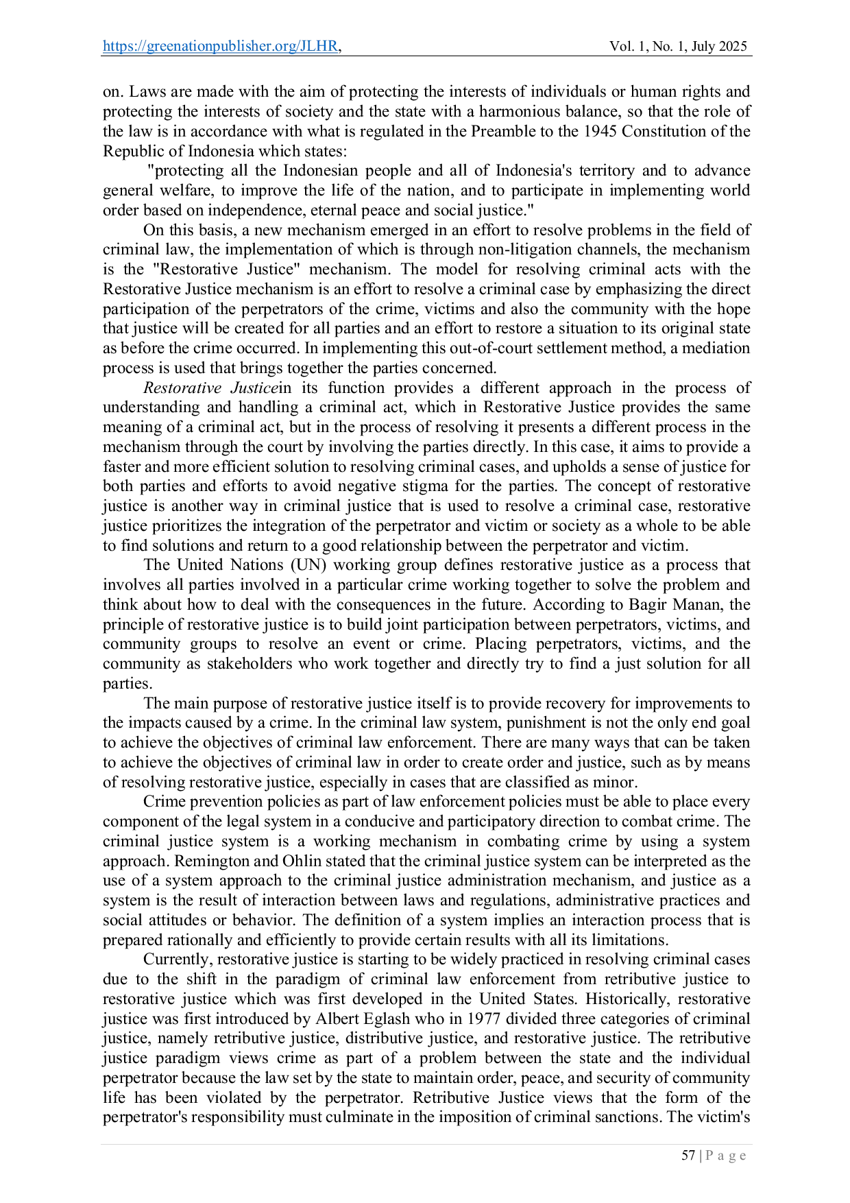 JURIS Building Bridges of Justice Restorative Justice Reconstruction with The Indonesian Criminal System After Law No 1 Of 2023