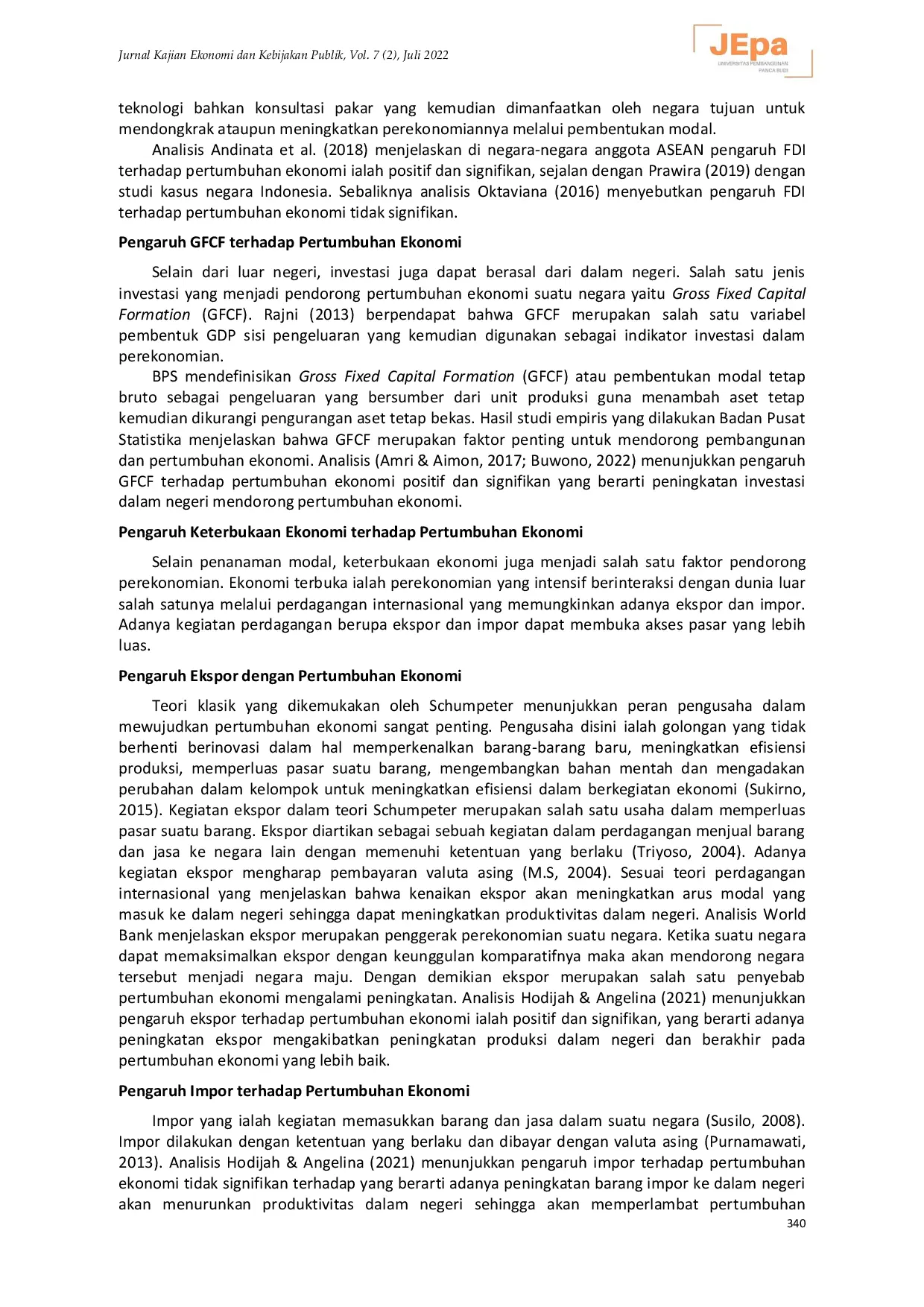 JURIS PENGARUH PENANAMAN MODAL DAN KETERBUKAAN EKONOMI TERHADAP PERTUMBUHAN EKONOMI