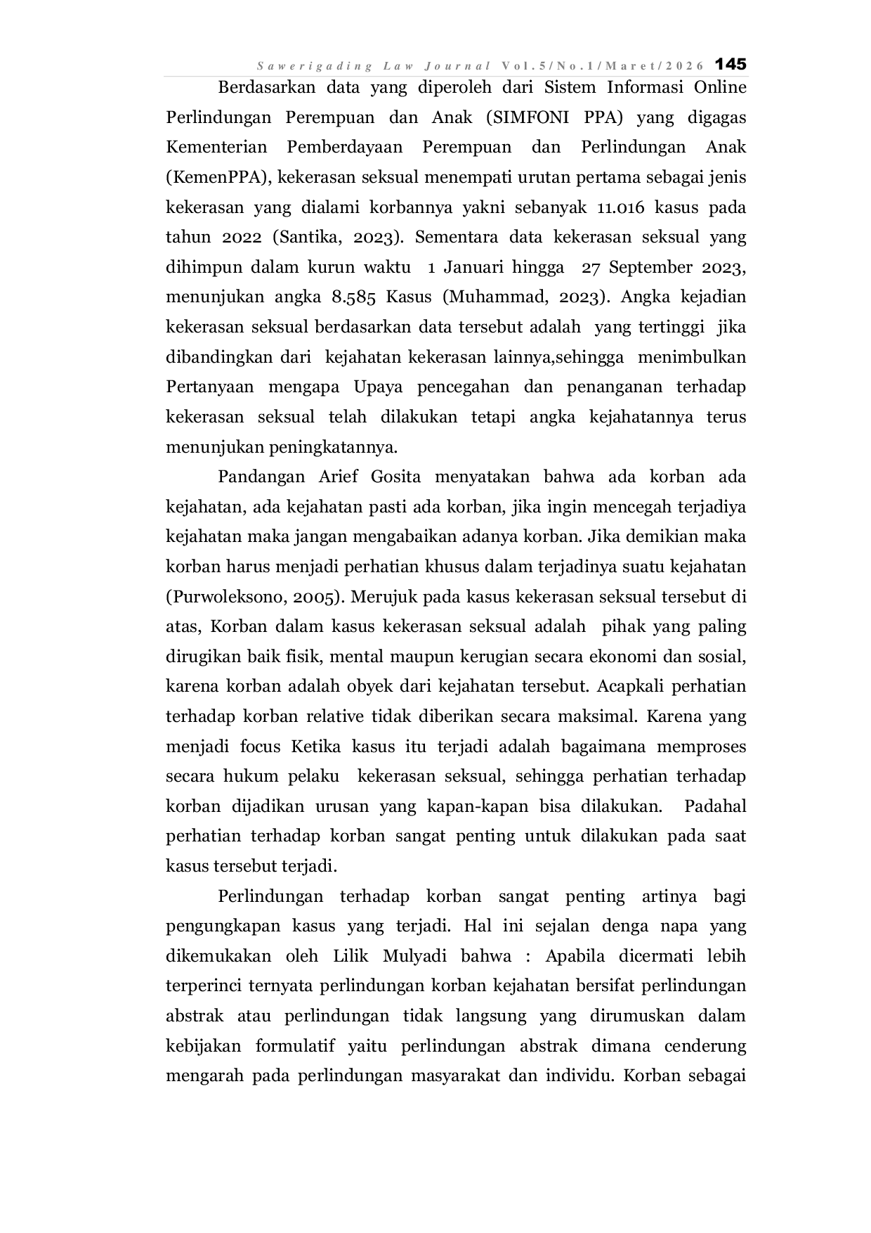 JURIS Perspektif Critical Legal Studie Fenomena Victim Blaming Terhadap Perempuan Korban Kekerasan Seksual