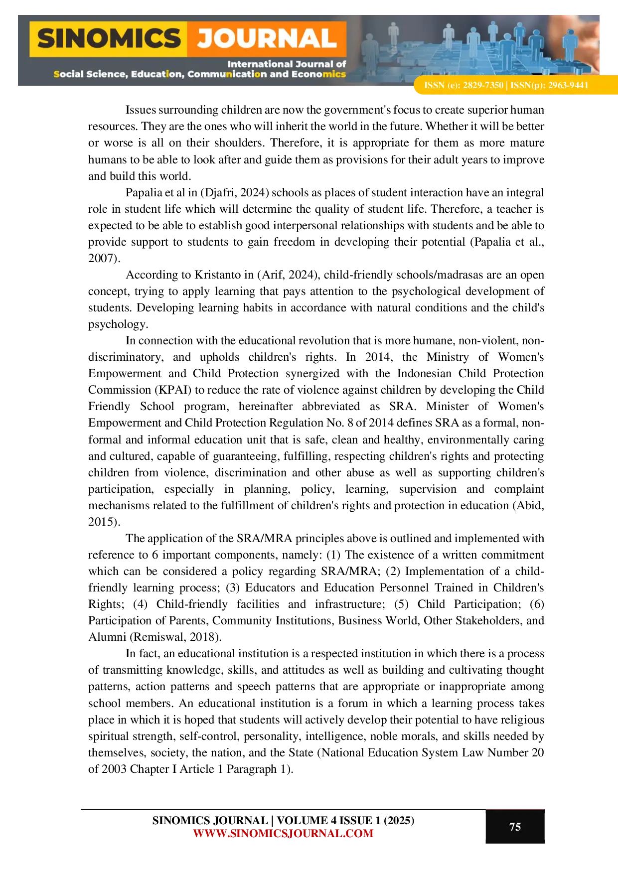 JURIS Implementation Learning Organization in Realizing Child Friendly Madrasas in Madrasah Aliyah Bandung Regency