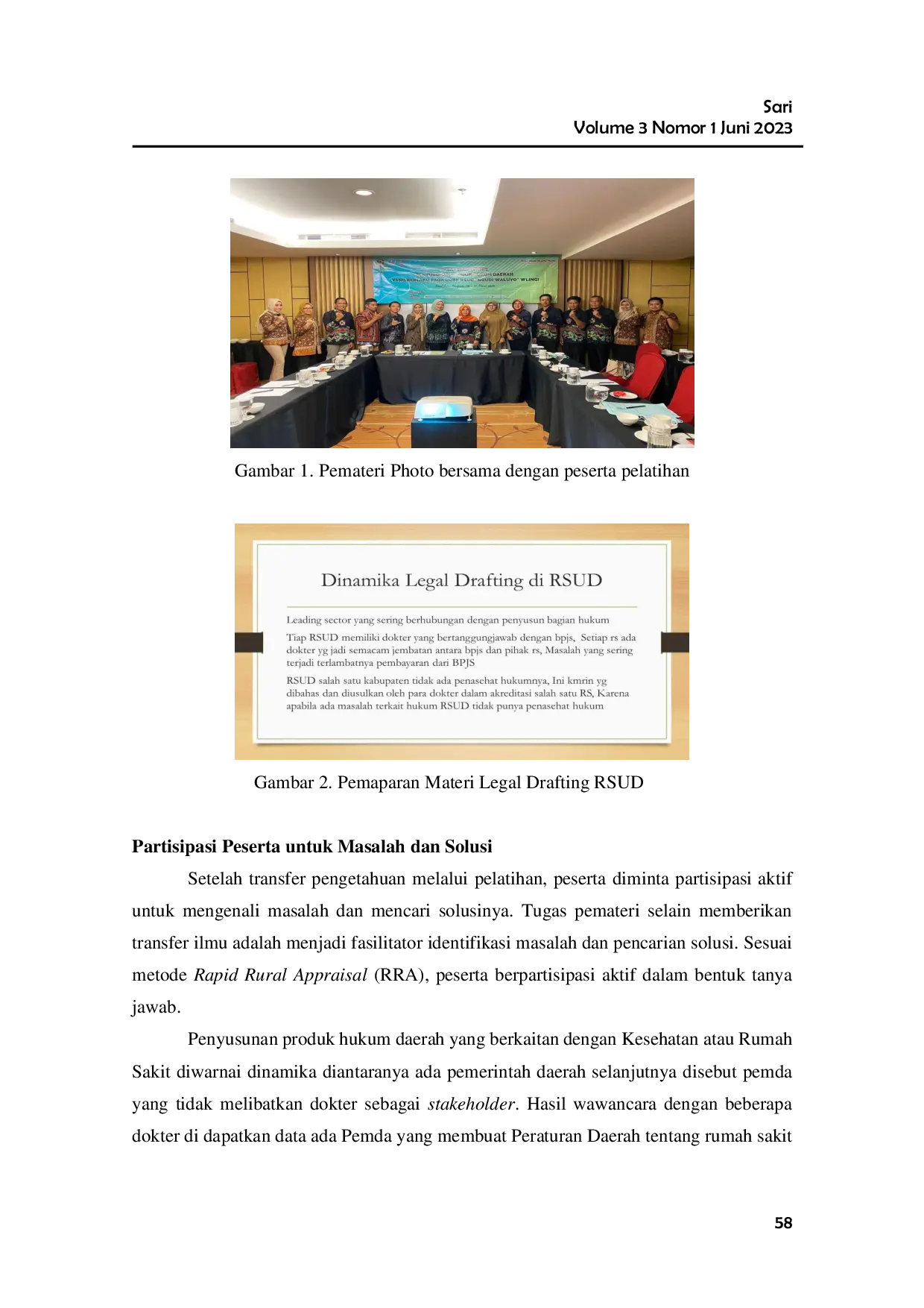 JURIS Pelatihan Penyusunan Produk Hukum dan Strategi Etika Bisnis pada UOBK RSUD Ngudi Waluyo