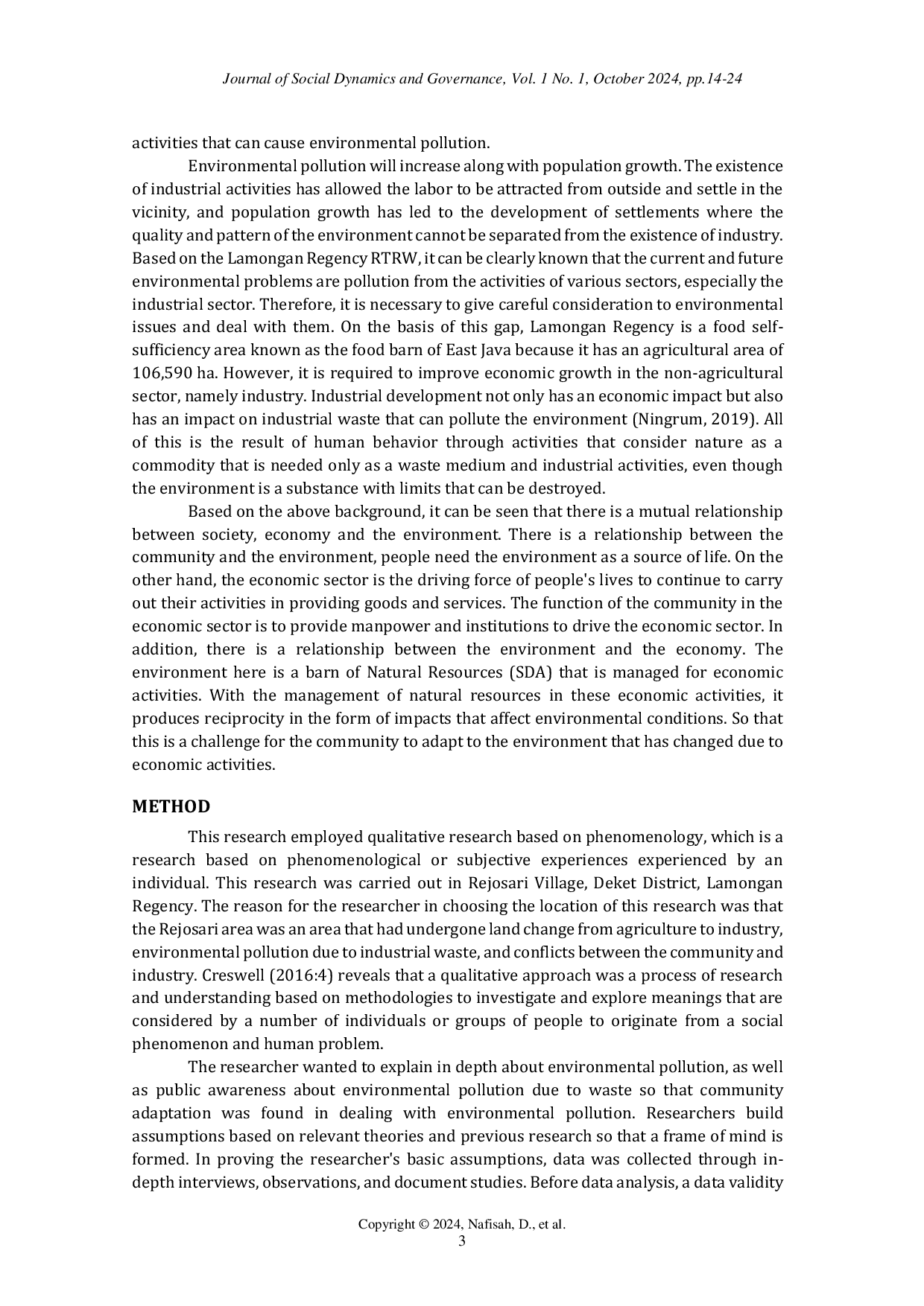 JURIS Community Adaptation in Facing Environmental Pollution Challenges in the Industrial Designated Area of Lamongan Regency East Java Indonesia