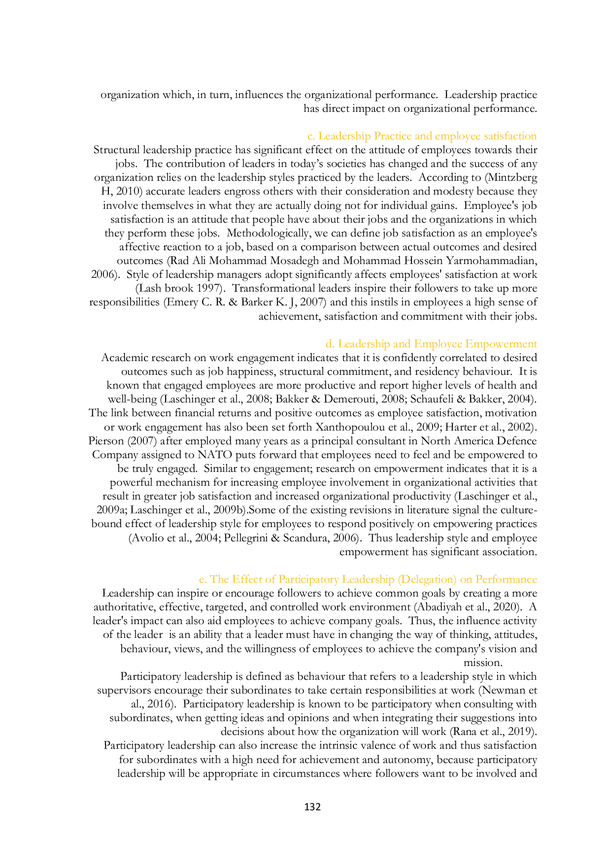 JURIS Scientific Article Review on Practice of Organizational Leadership Participative Leadership Delegation and Empowerment