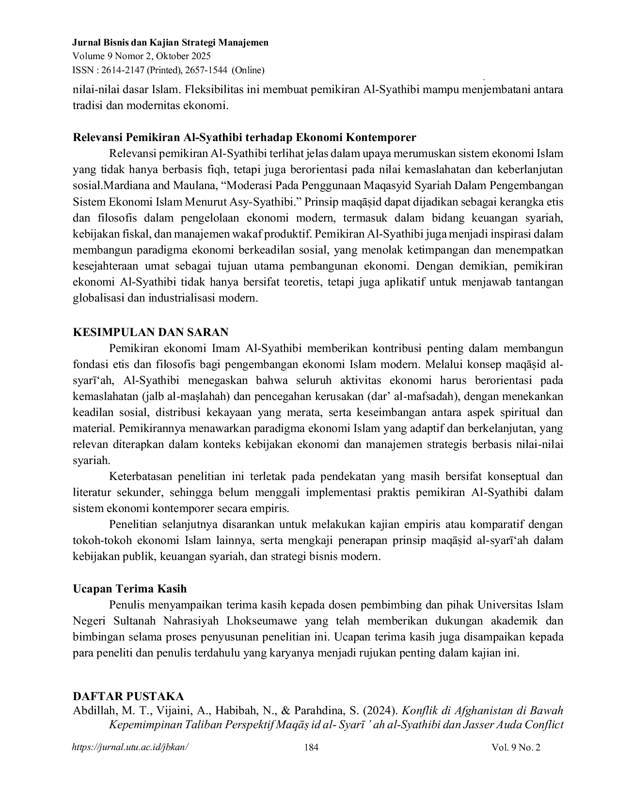 JURIS Integration of Imam Al Syathibi s MaqAid al Syar ah Concept in the Development of a Fair Islamic Economic Strategy