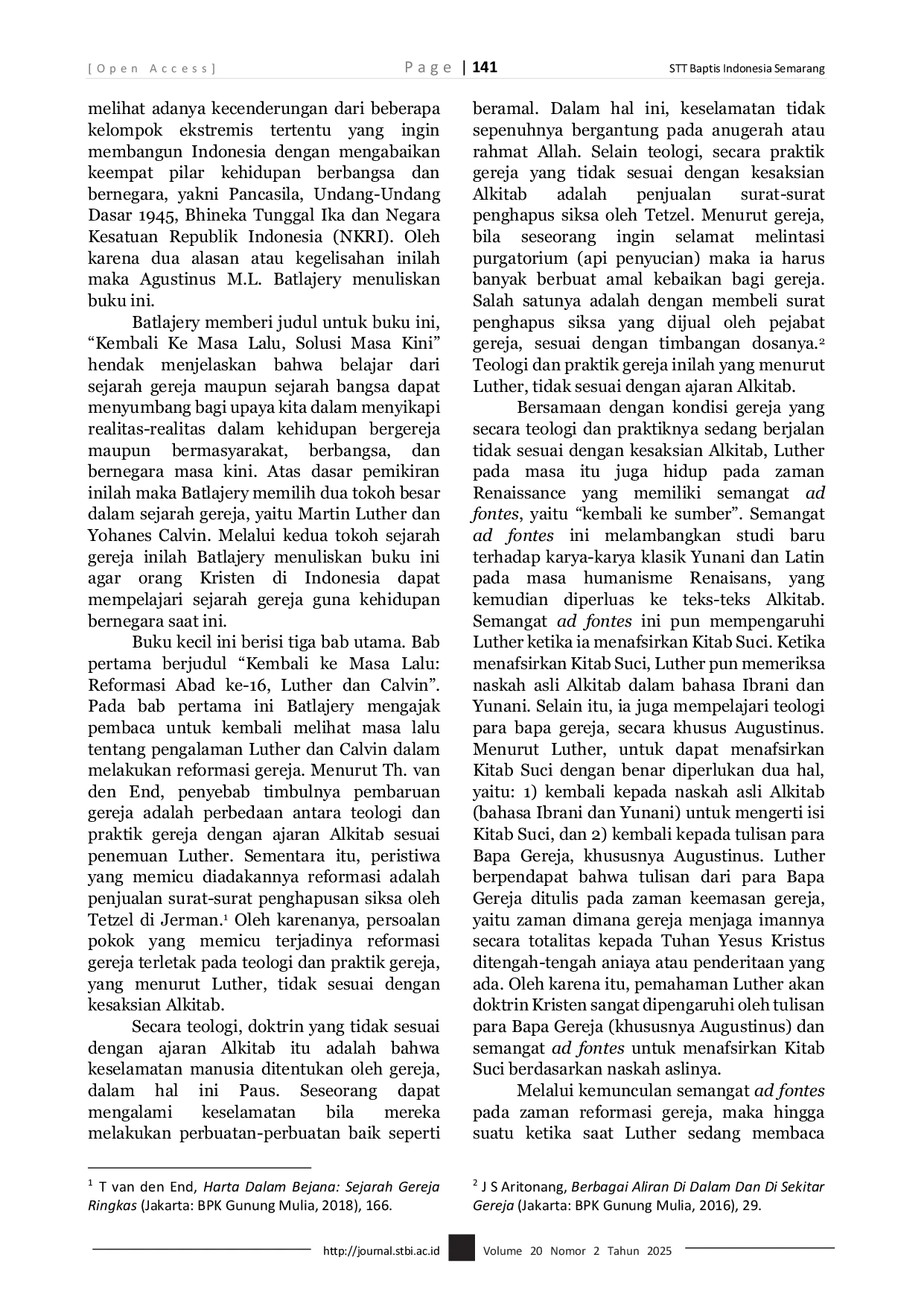 JURIS Book Review Kembali Ke Masa Lalu Solusi Masa Kini