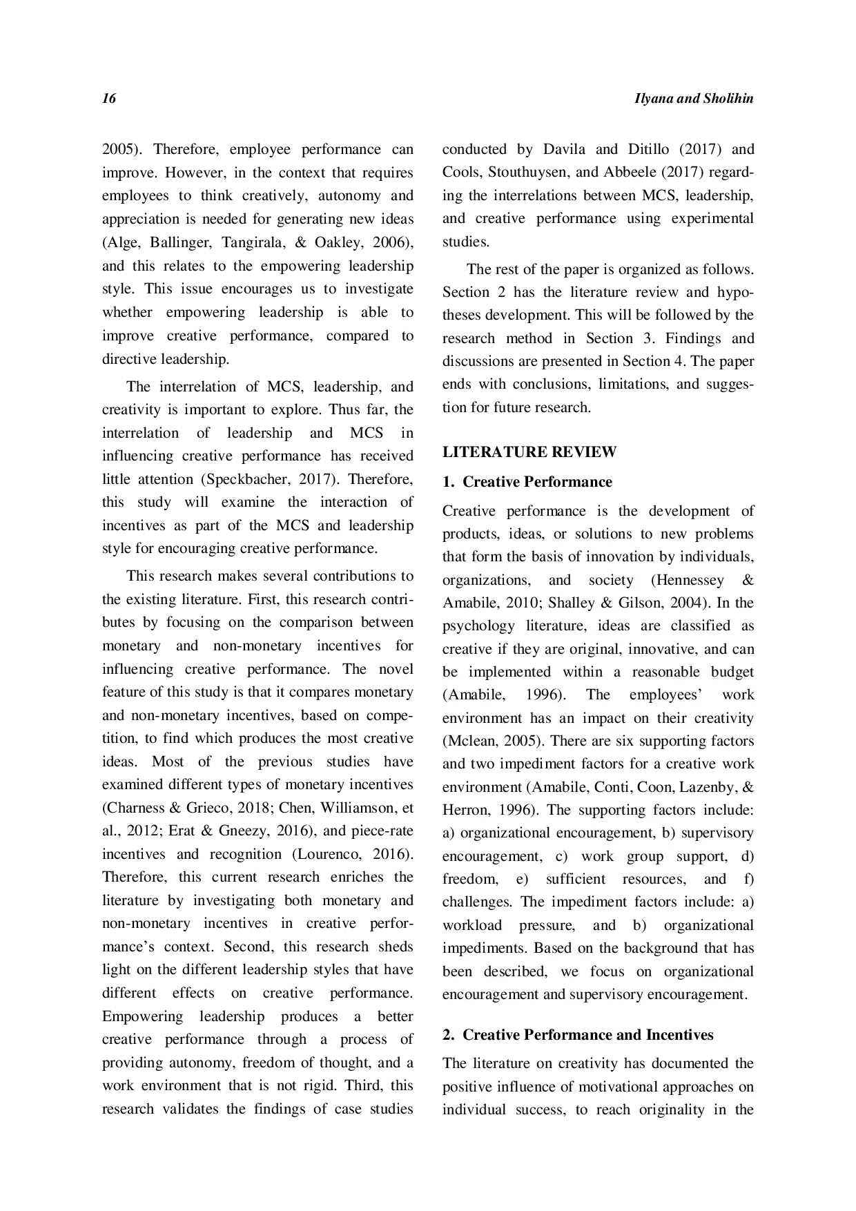 JURIS The Effect of Incentives and Leadership Styles on Creative Performance