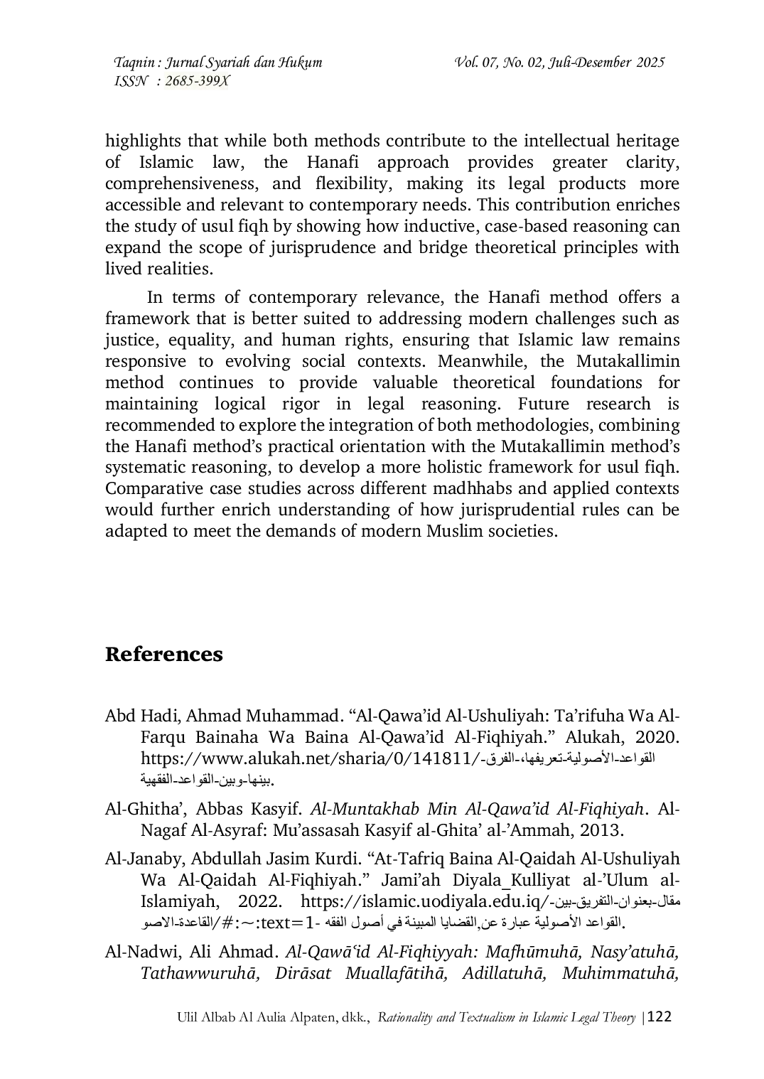 JURIS Rationality and Textualism in Islamic Legal Theory A Comparative Study of Hanafi and Mutakallimin Methodologies