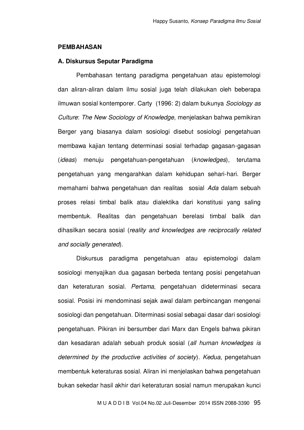 JURIS Konsep Paradigma Ilmu Ilmu Sosial dan Relevansinya Bagi Perkembangan Pengetahuan