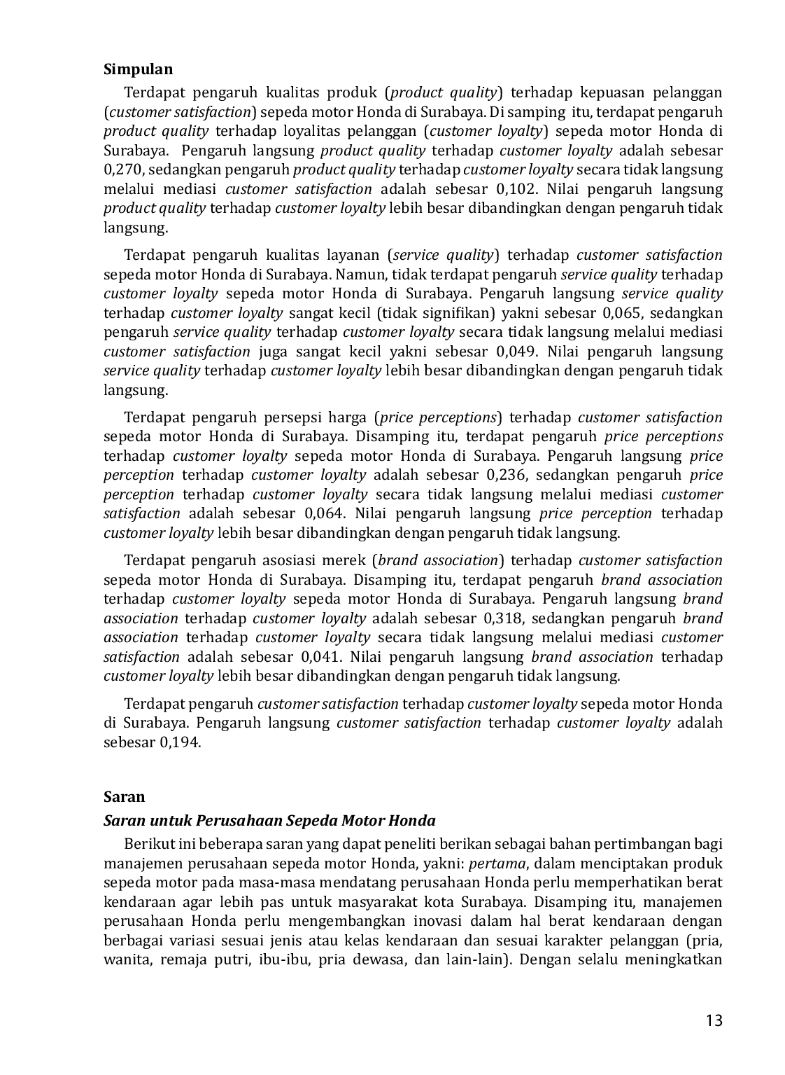 JURIS Pengaruh Kualitas Produk Kualitas Layanan Persepsi Harga Dan Asosiasi Merek Terhadap Kepuasan Dan Loyaltas Pelanggan