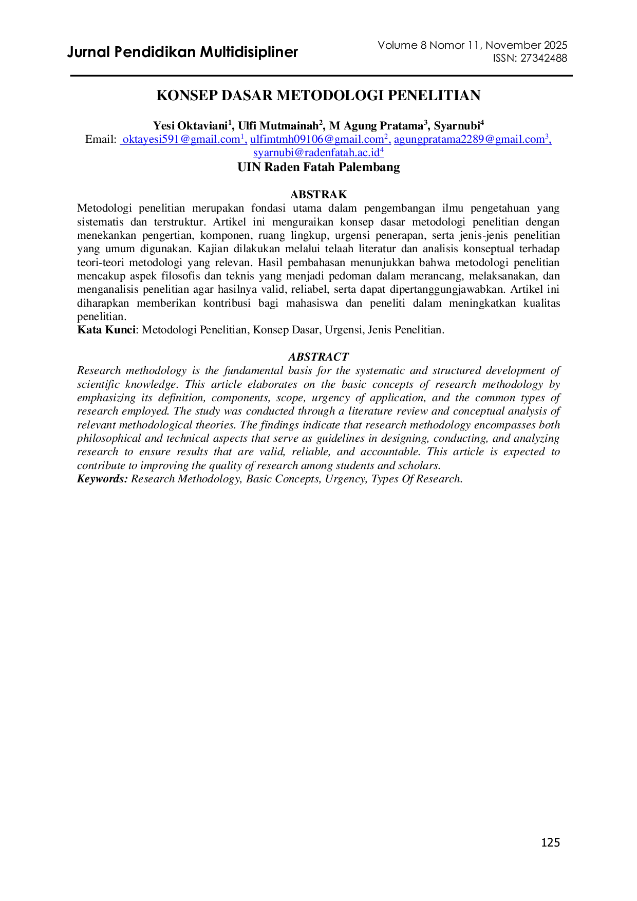 JURIS Konsep Dasar Metodologi Penelitian