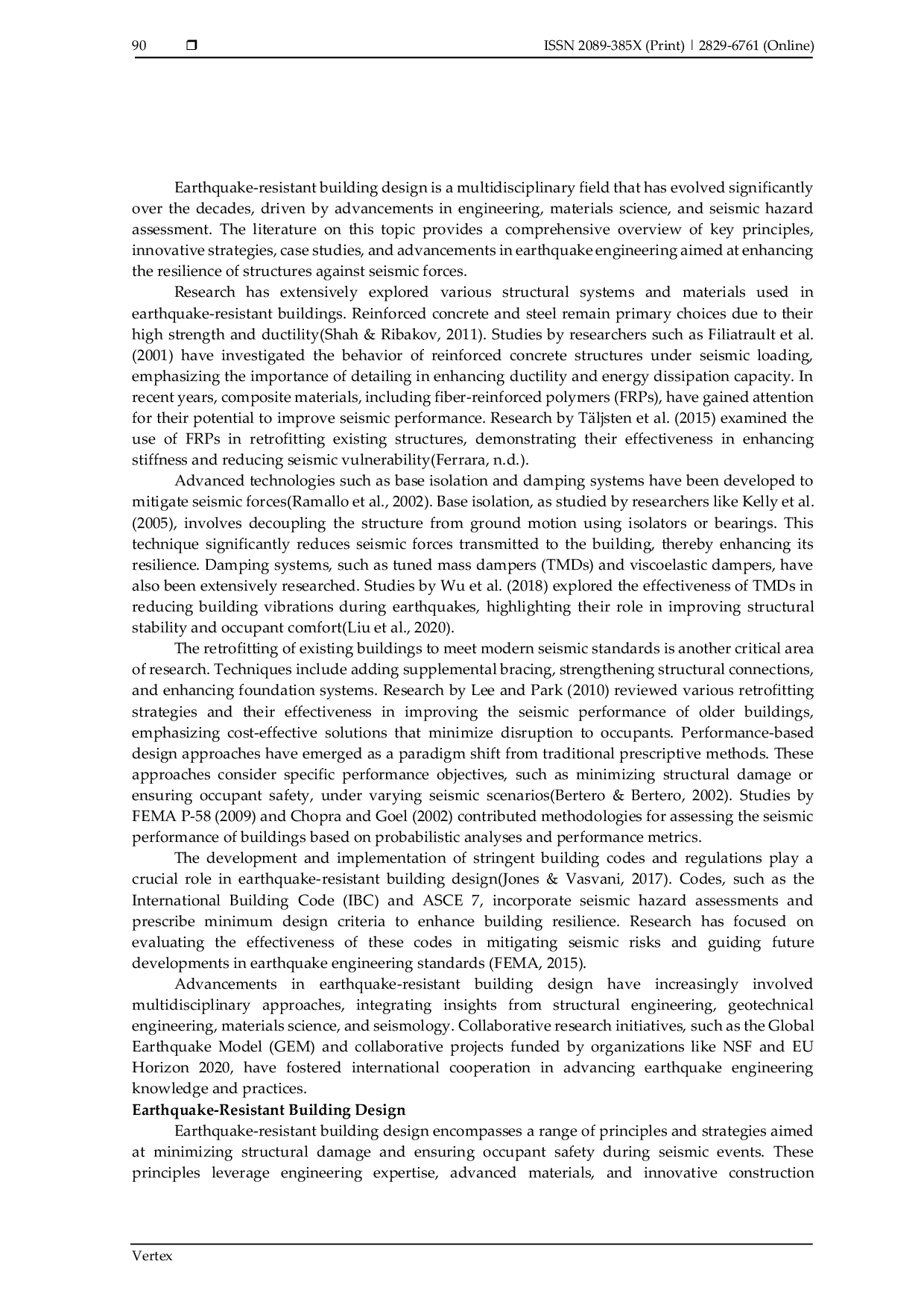 JURIS Performance Analysis Of Insulation Materials In Earthquake Resistant Buildings