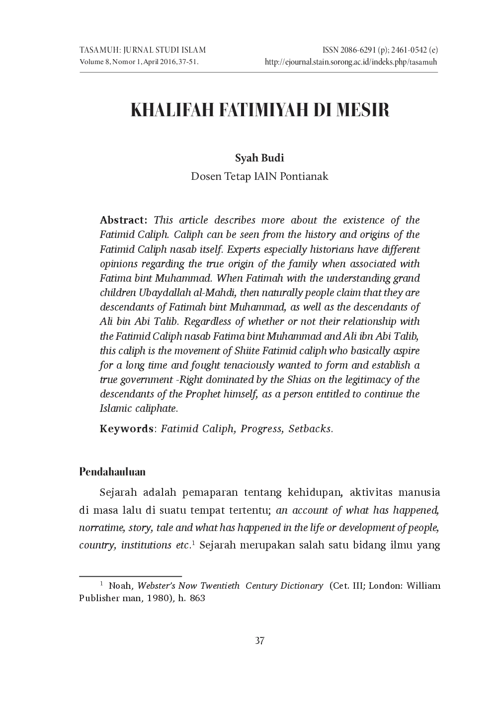 juris Khalifah Fatimiyah Di Mesir