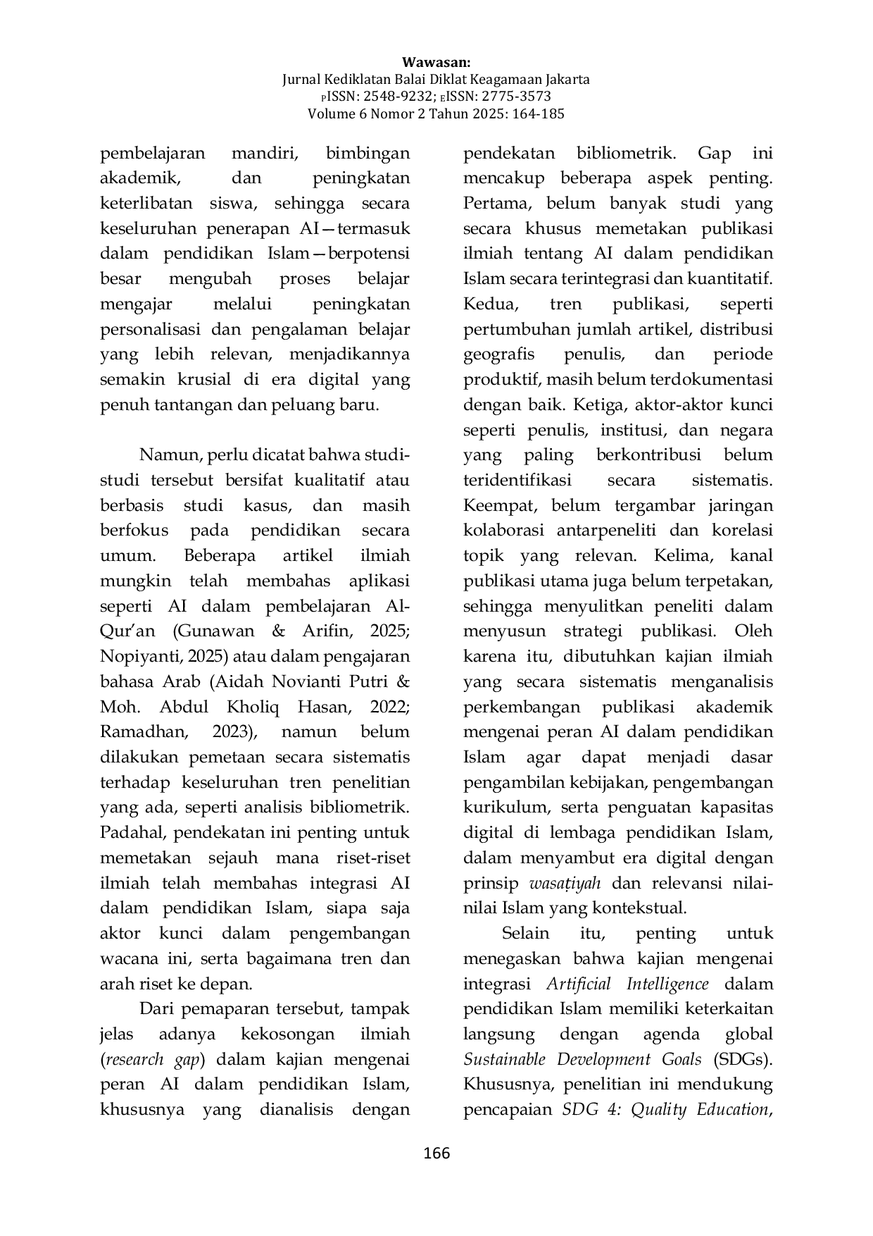 JURIS Integrasi Artificial Intelligence dalam Pendidikan Islam Tren dan Arah Penelitian dalam Perspektif Bibliometrik