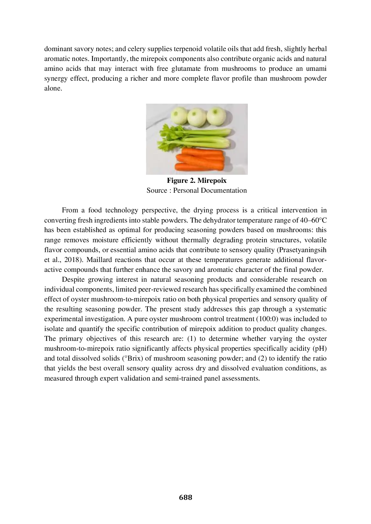 JURIS The Effect Of Oyster Mushroom To Mirepoix Ratio On The Physical Properties And Sensory Quality Of Mushroom Seasoning Powder