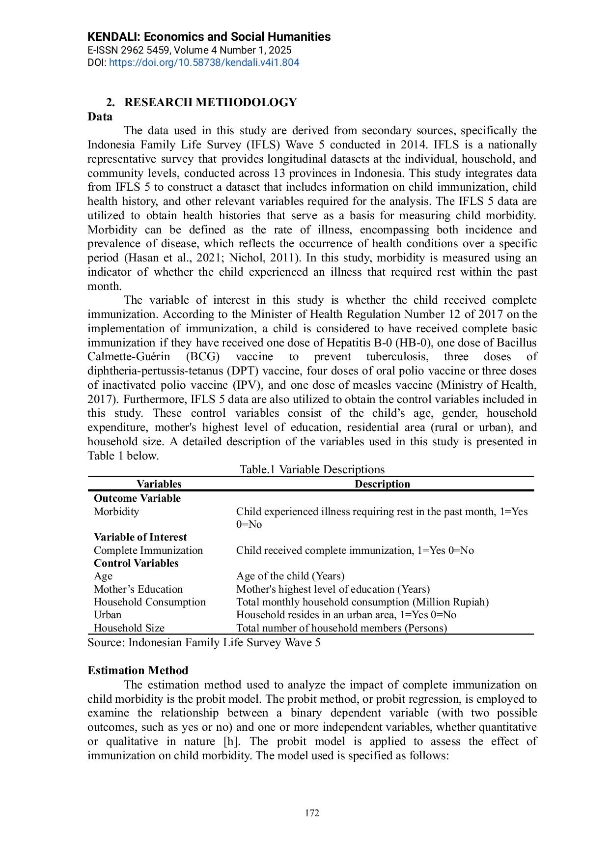 JURIS Protecting Children s Health The Role of Immunization in Reducing Morbidity in Indonesia