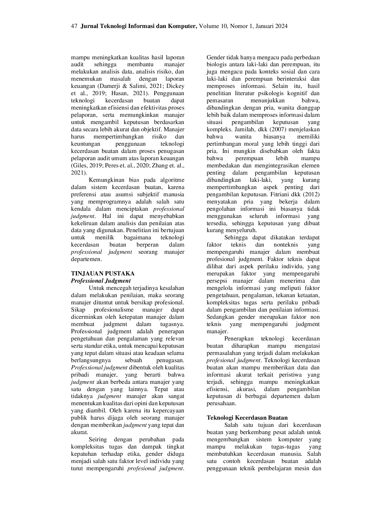 JURIS Menilik Profesional Judgment Management Teknologi Kecerdasan Buatan