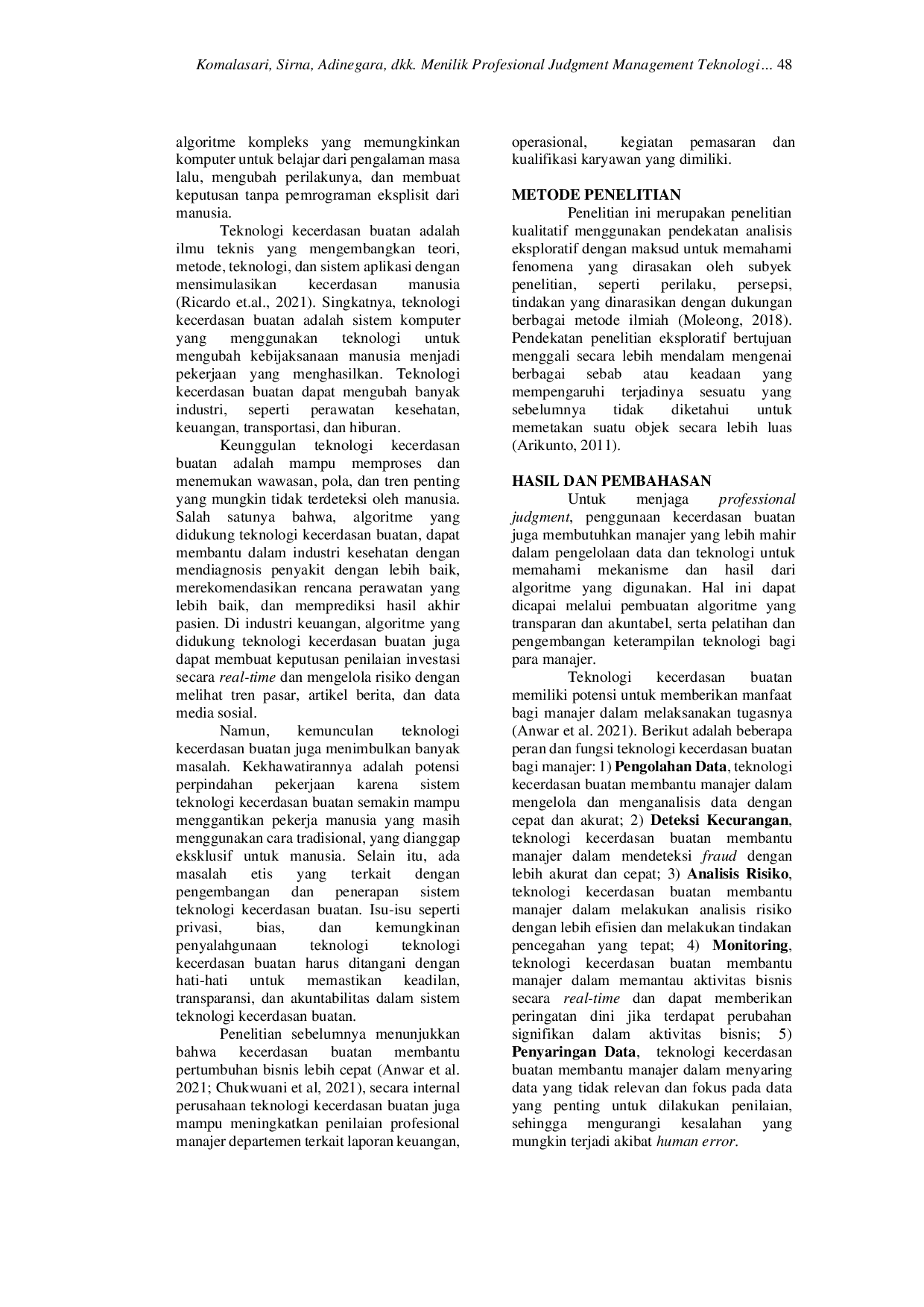 JURIS Menilik Profesional Judgment Management Teknologi Kecerdasan Buatan