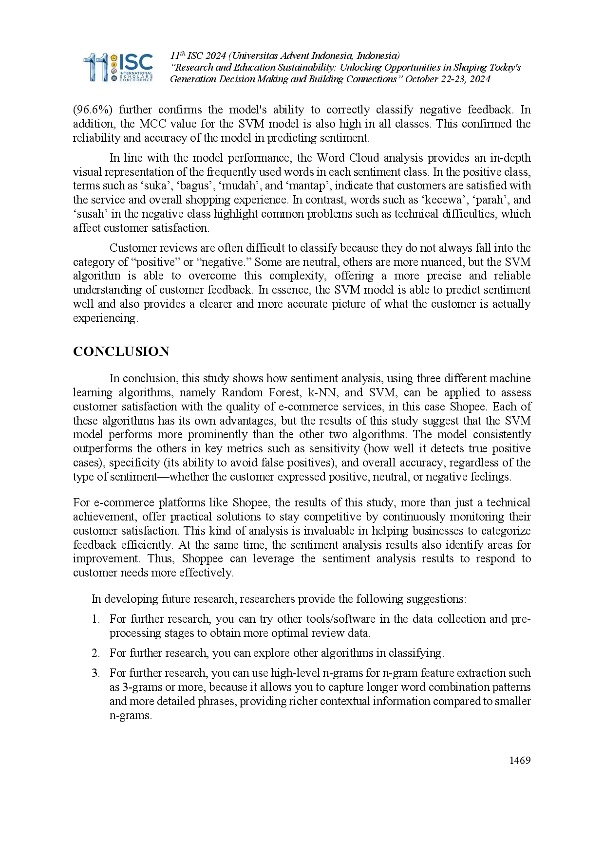 juris Sentiment Analysis of Customer Satisfaction of Shopee Service Quality