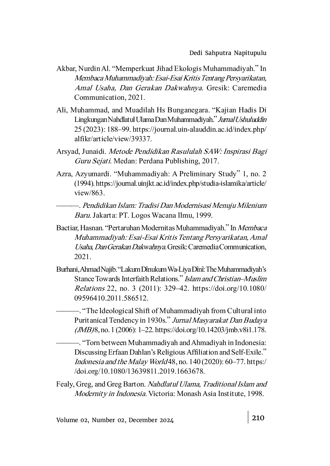 JURIS The Formation of Ulama in Modernist Organizations A Review of Curriculum Management in Muhammadiyah s Kursus Ulama Tarjih