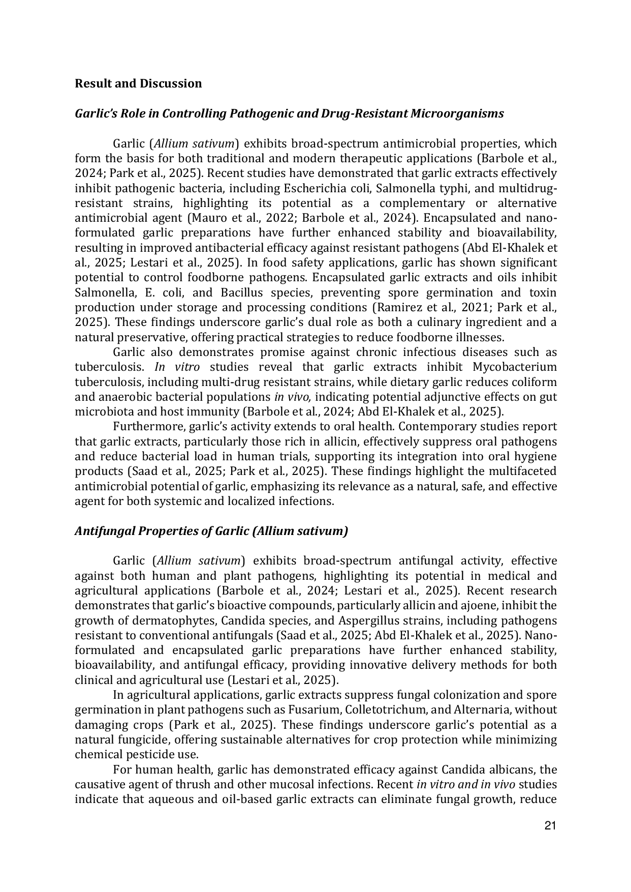 JURIS Garlic Allium sativum Pharmacological Insights and Therapeutic Potential