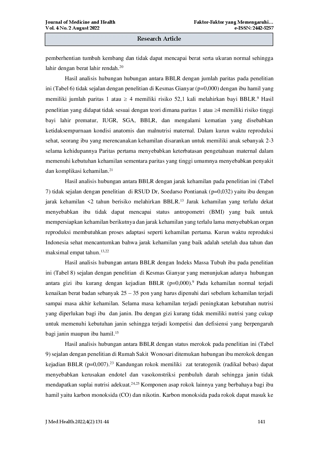juris Determinant Factors Associated with Low Birth Weight Babies at Sakit Khusus Ibu dan Anak Kota Bandung From January December 2019