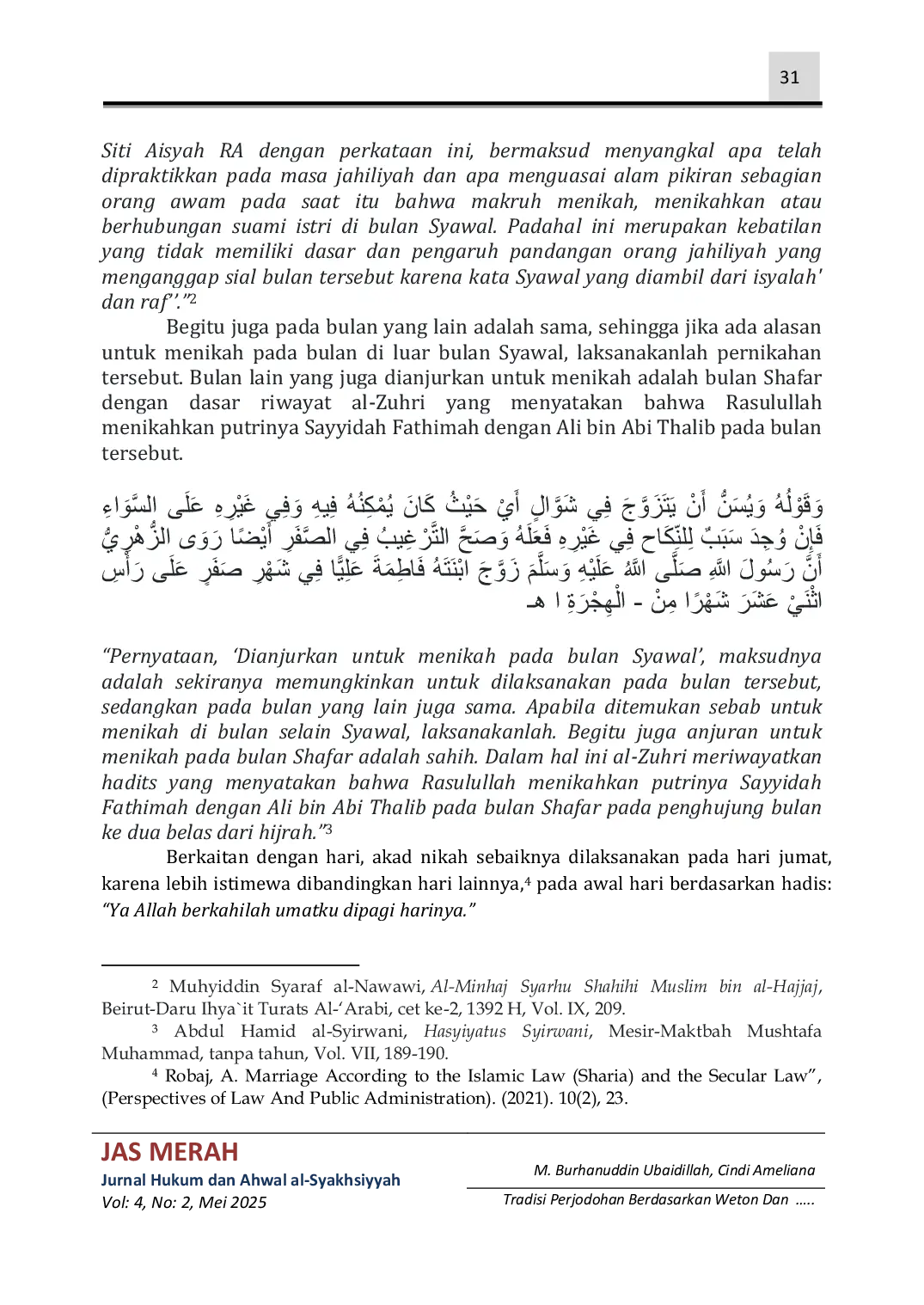 JURIS Tradisi Perjodohan Berdasarkan Weton Dan Pasaran Dalam Prespektif Maqashid AlAcSyar iyyah